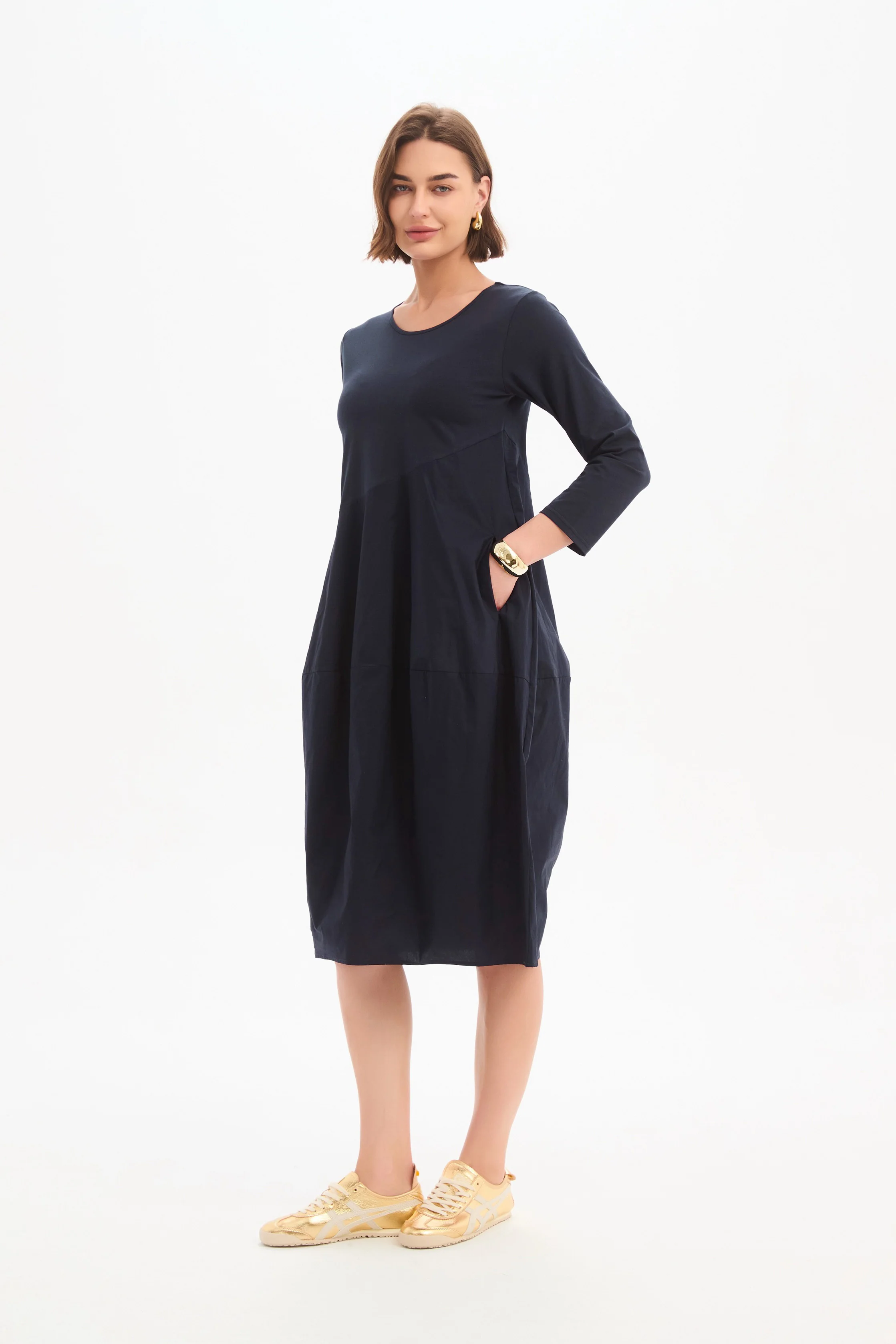 DIAGONAL SEAM COMBI DRESS - Image 13