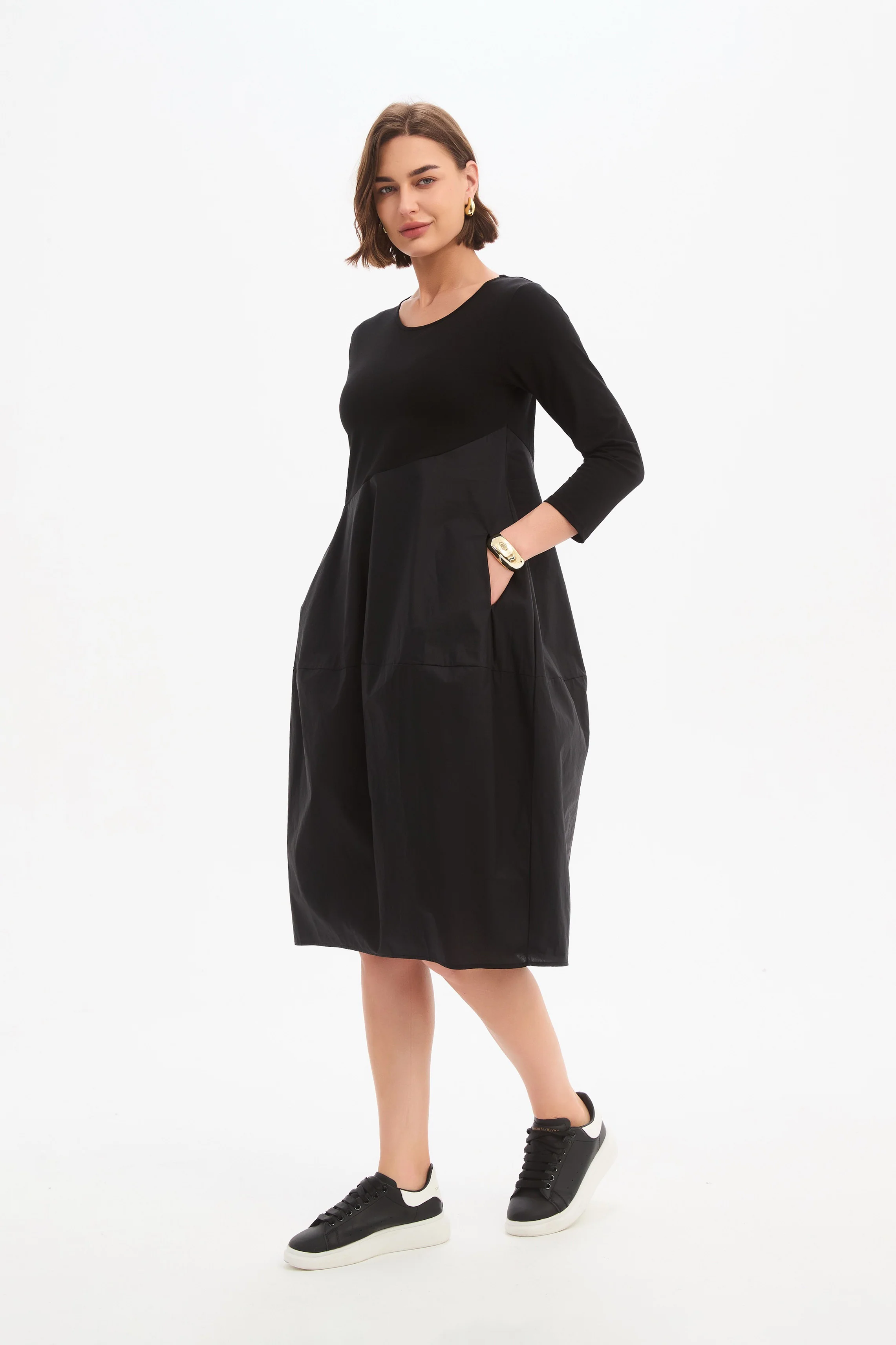 DIAGONAL SEAM COMBI DRESS - Image 16