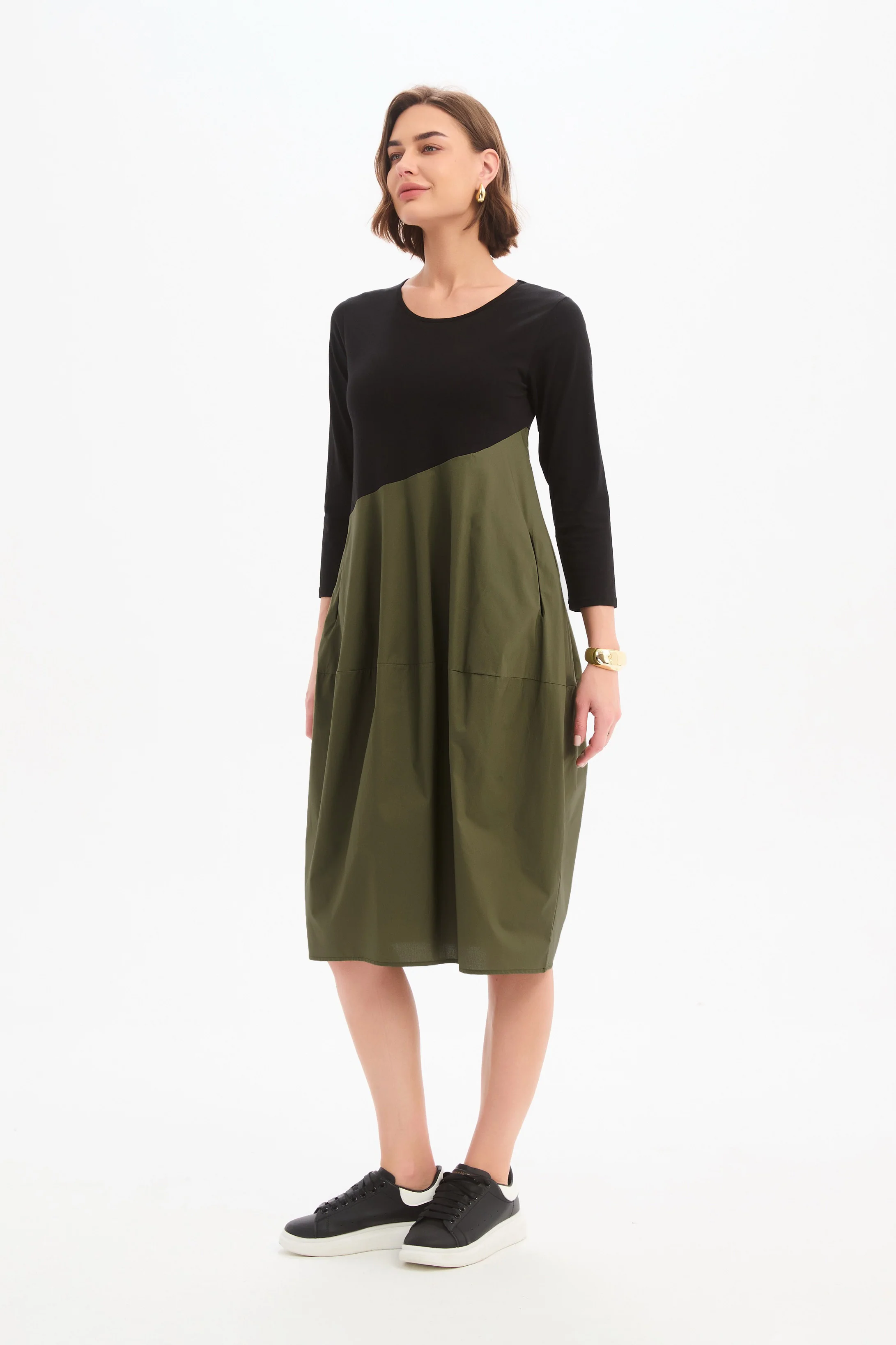 DIAGONAL SEAM COMBI DRESS - Image 5
