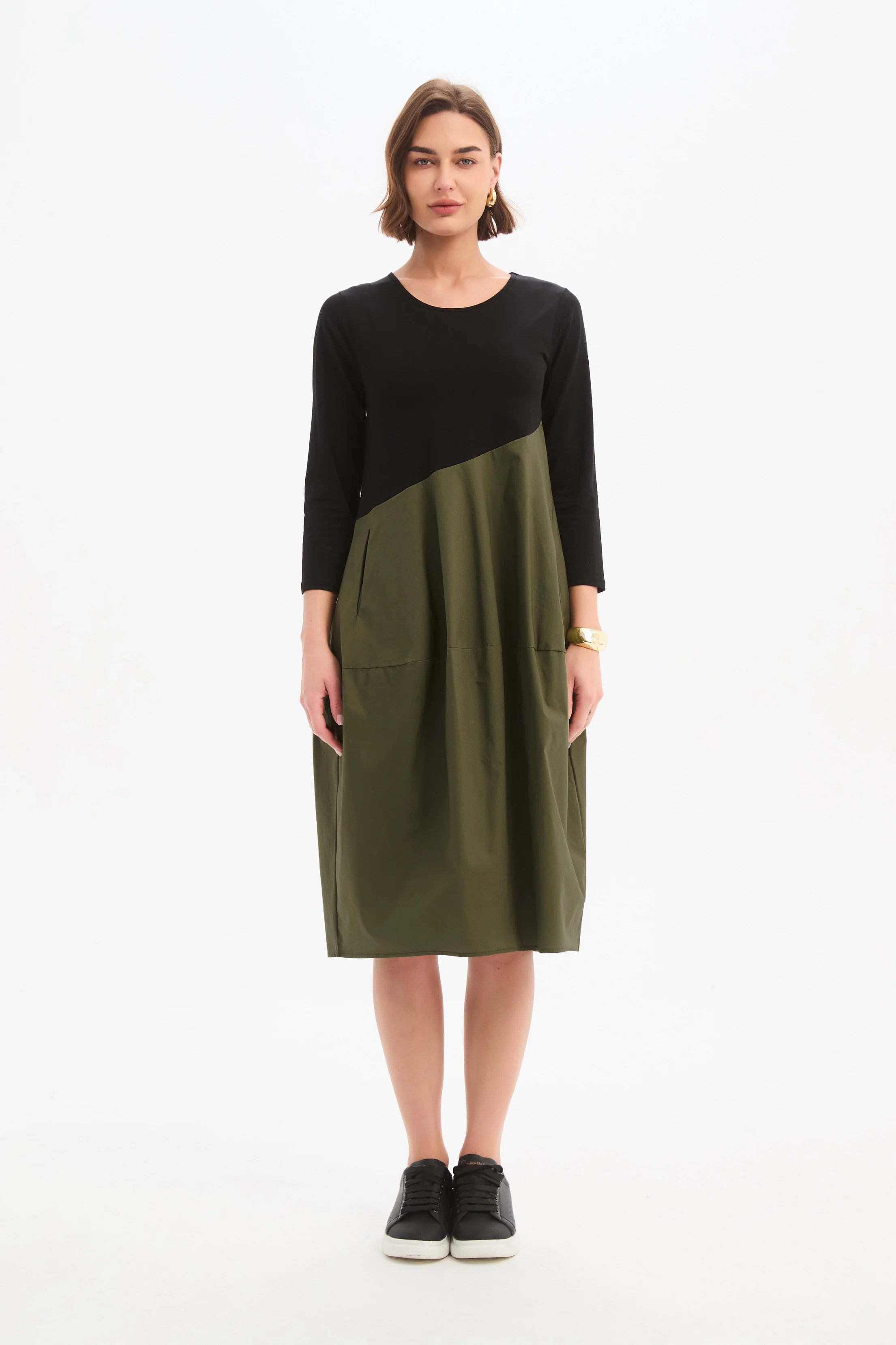 DIAGONAL SEAM COMBI DRESS - Image 6