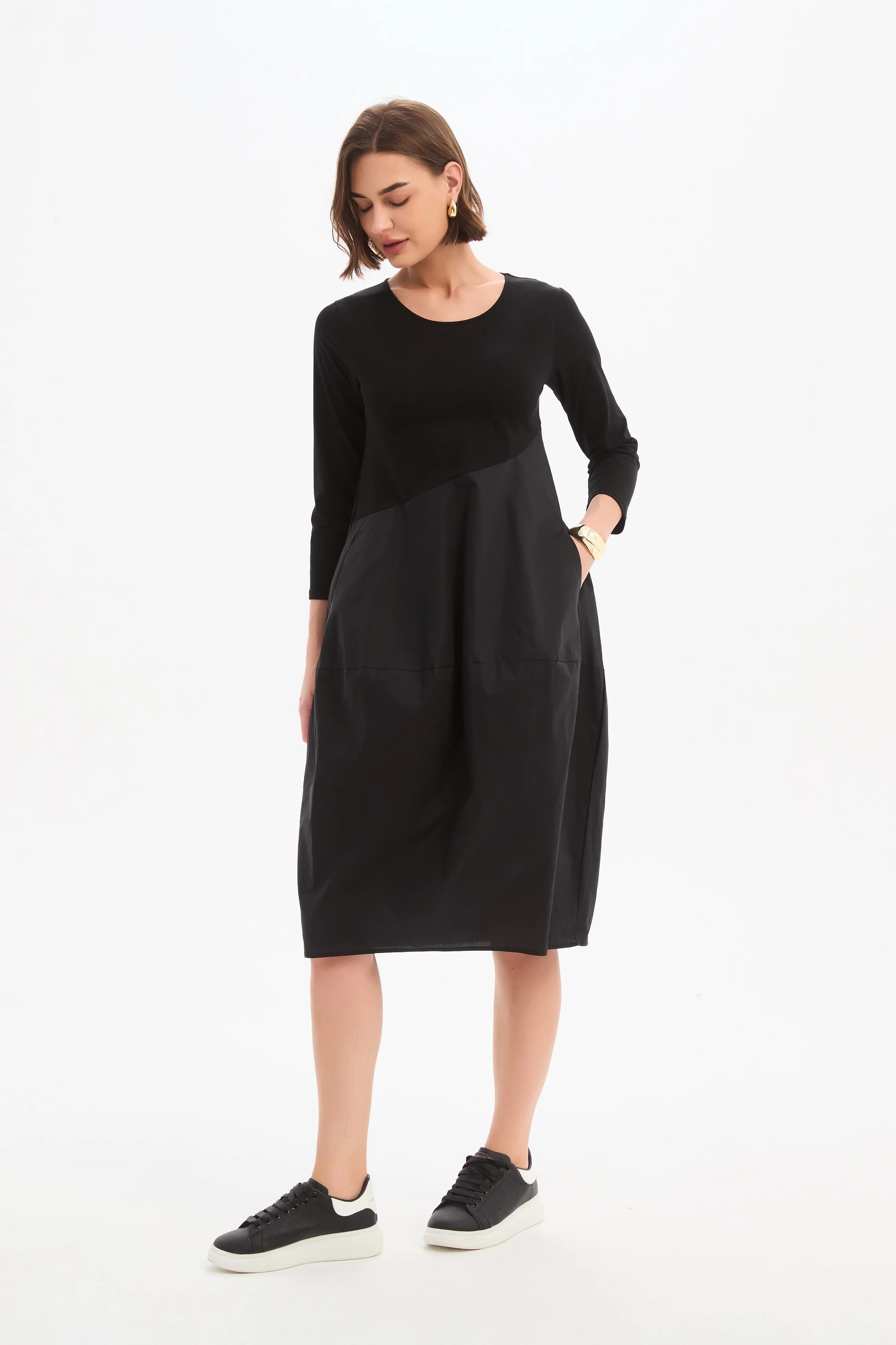 DIAGONAL SEAM COMBI DRESS - Image 8