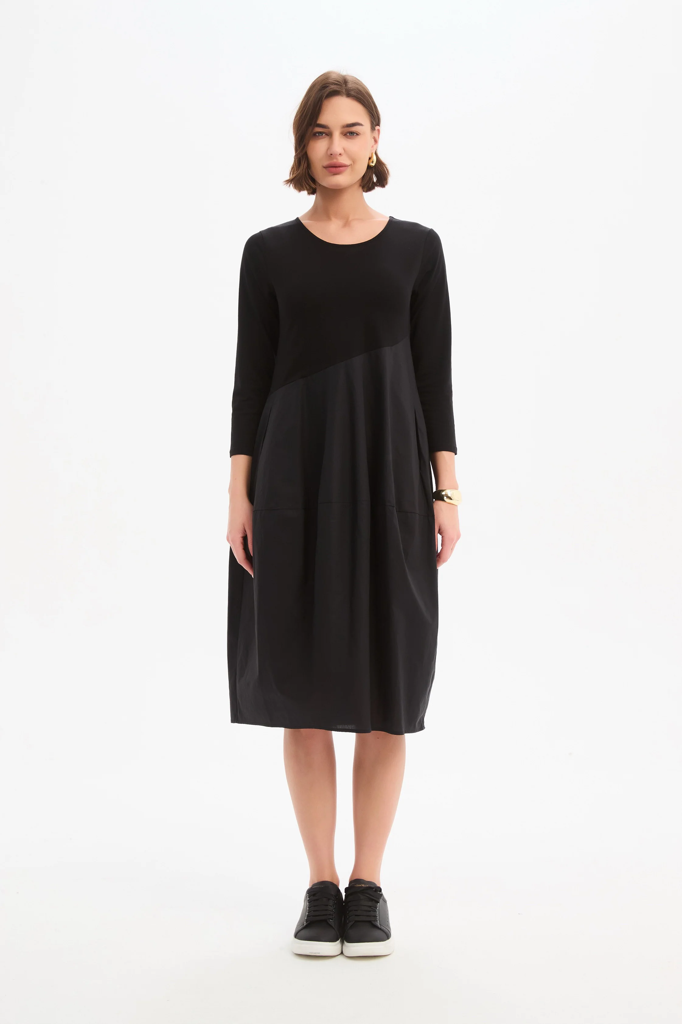 DIAGONAL SEAM COMBI DRESS - Image 9