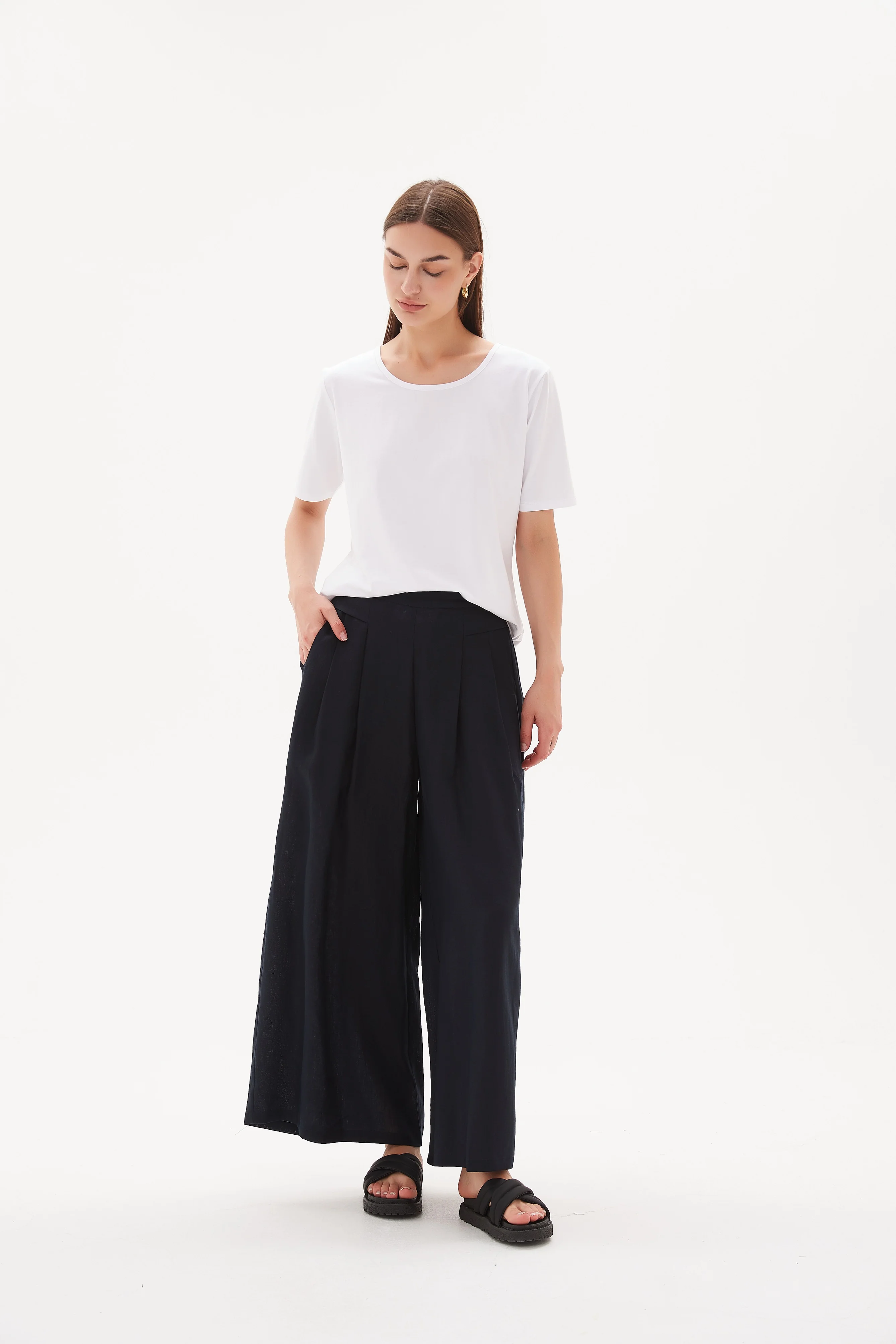 ELASTIC BACK PALAZZO PANT - Image 24