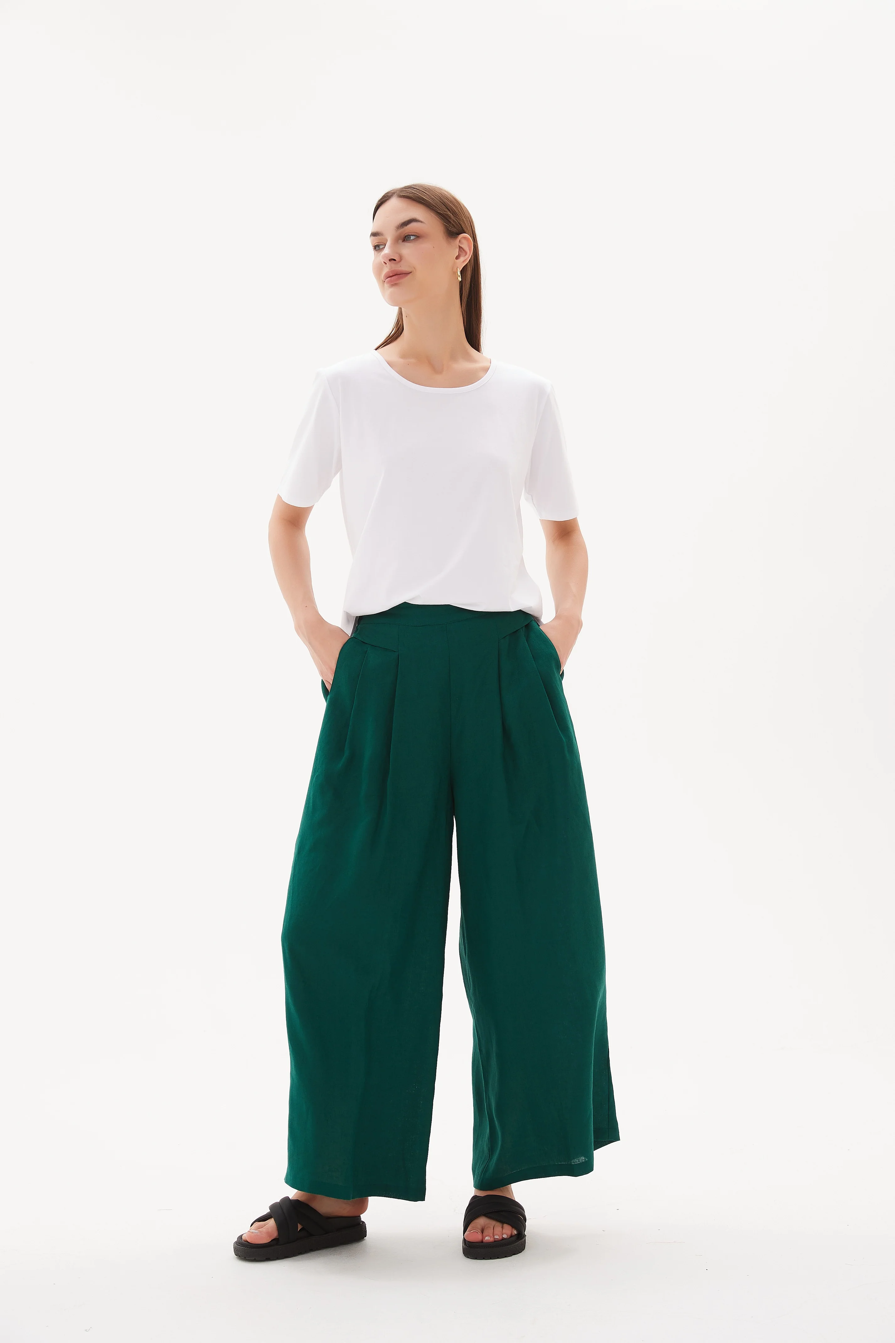 ELASTIC BACK PALAZZO PANT - Image 3