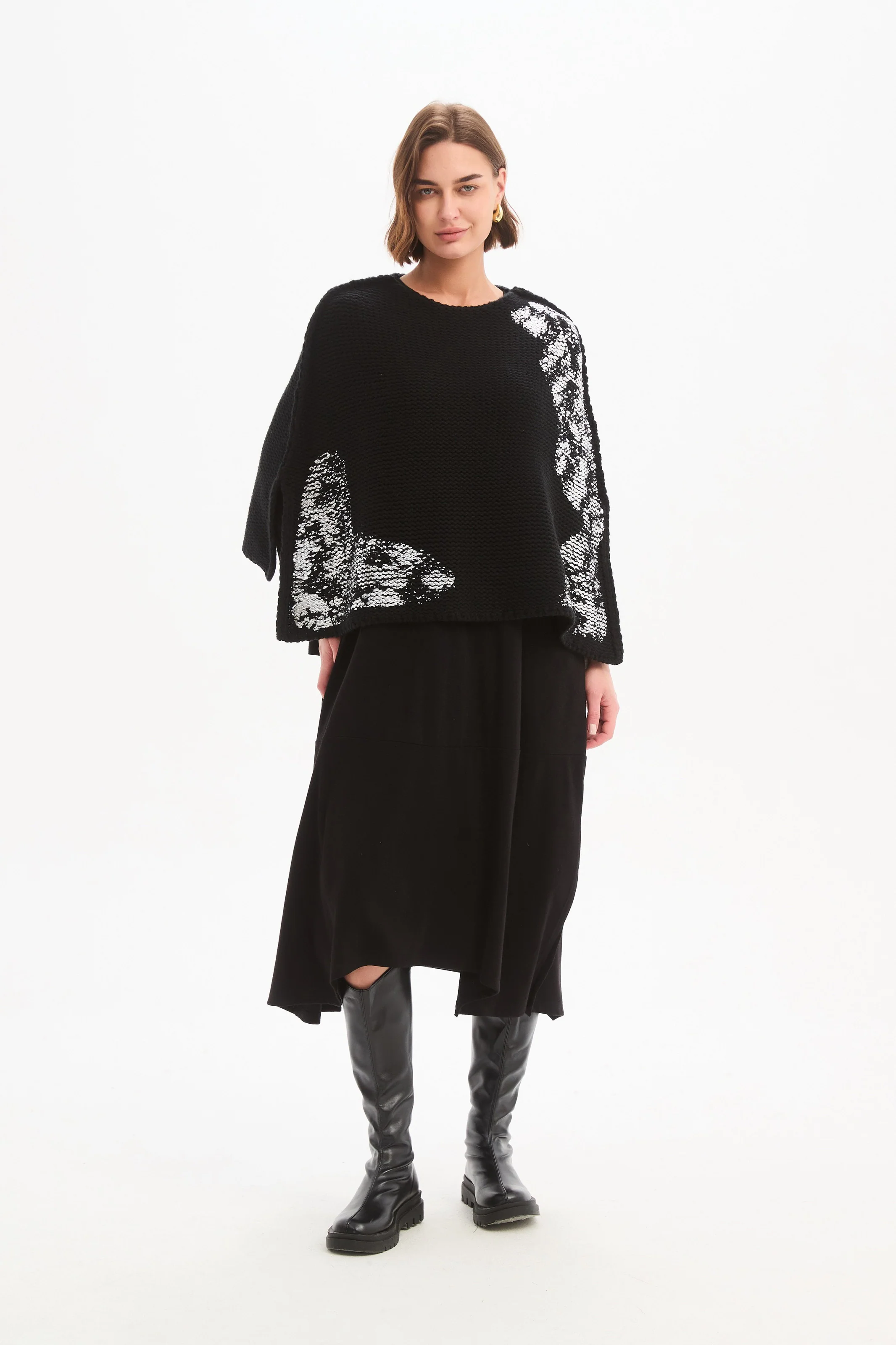 FOIL PRINT CROP PONCHO - Image 8
