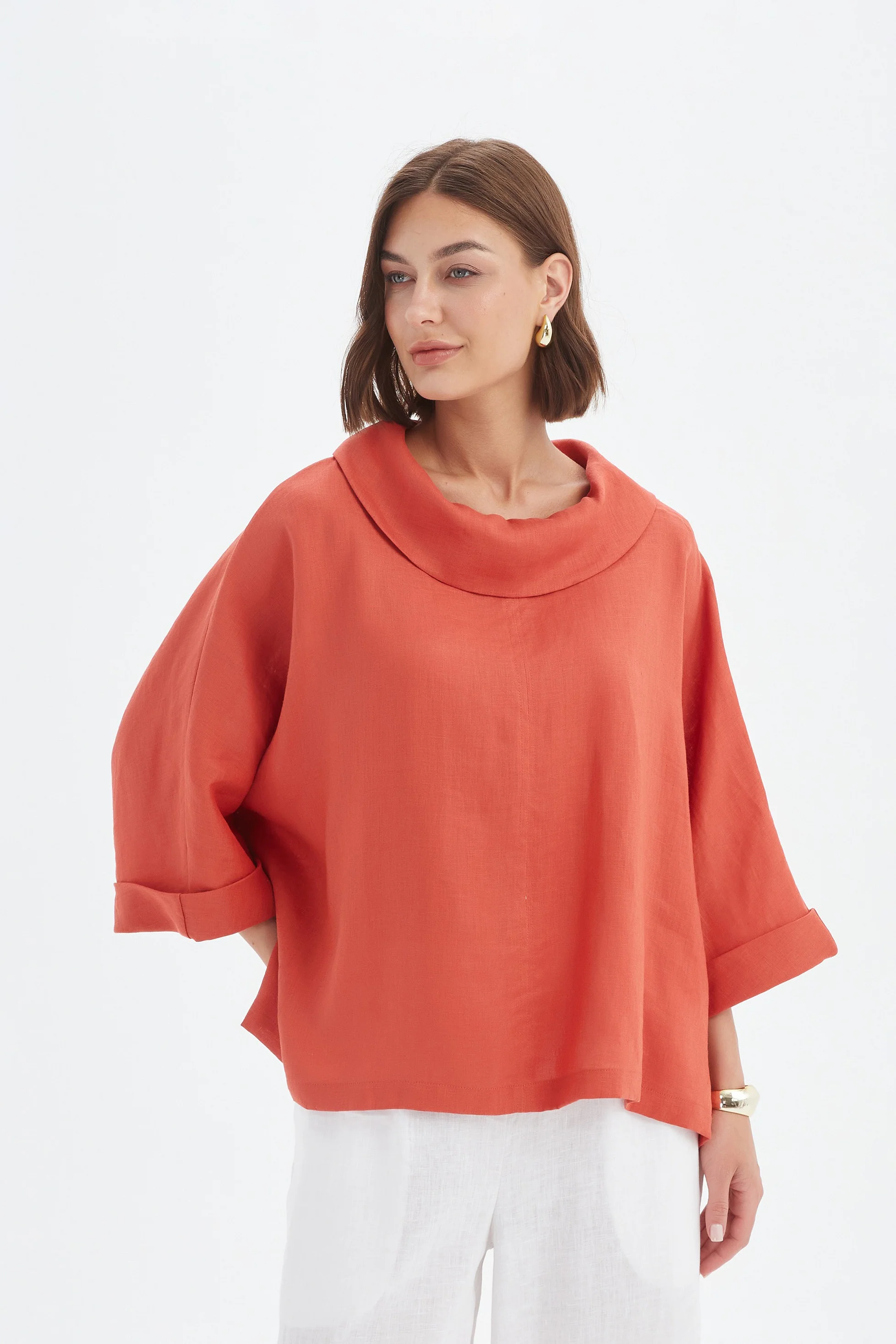 FUNNEL NECK BOXY TOP - Image 14