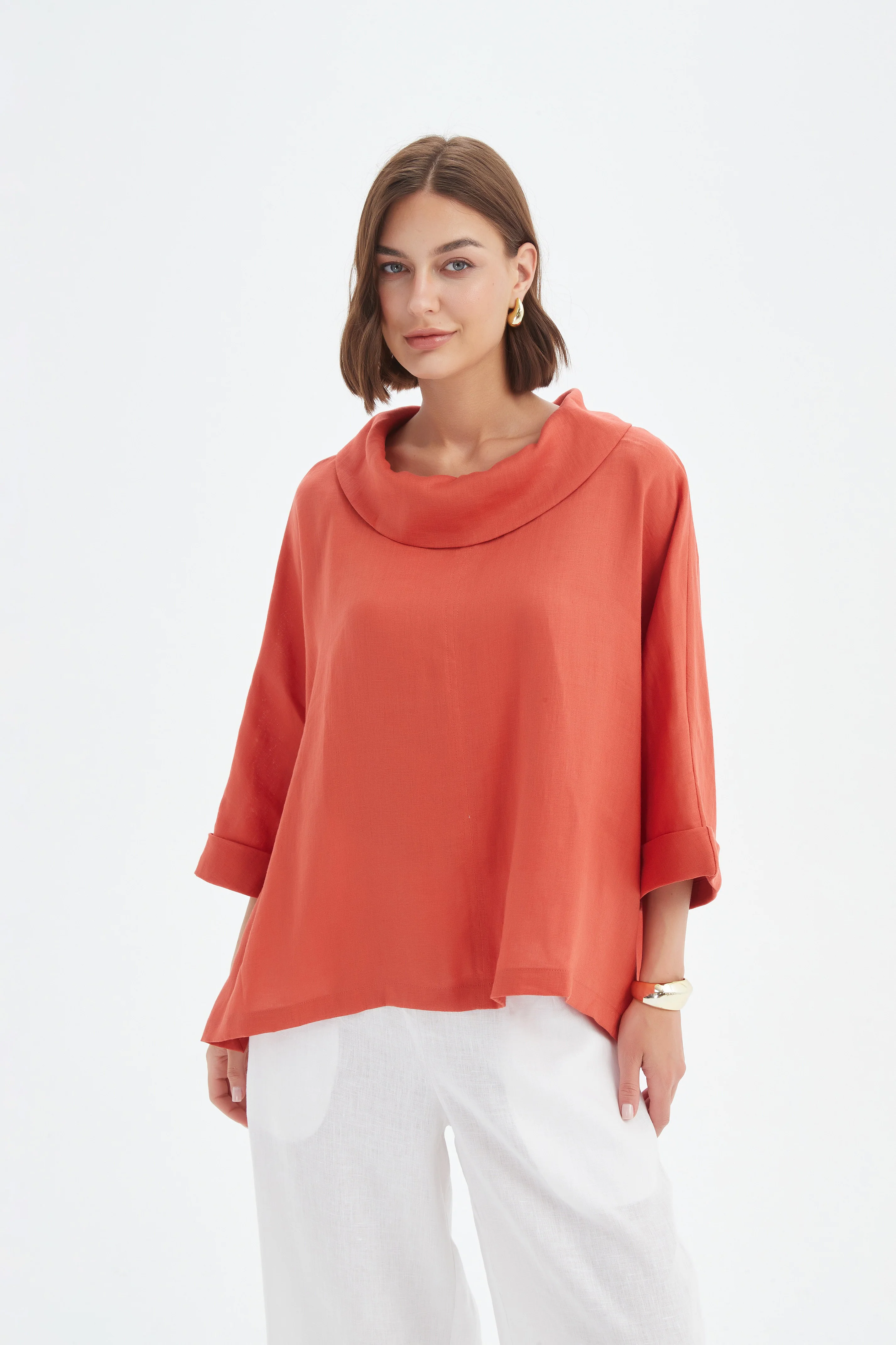 FUNNEL NECK BOXY TOP - Image 15