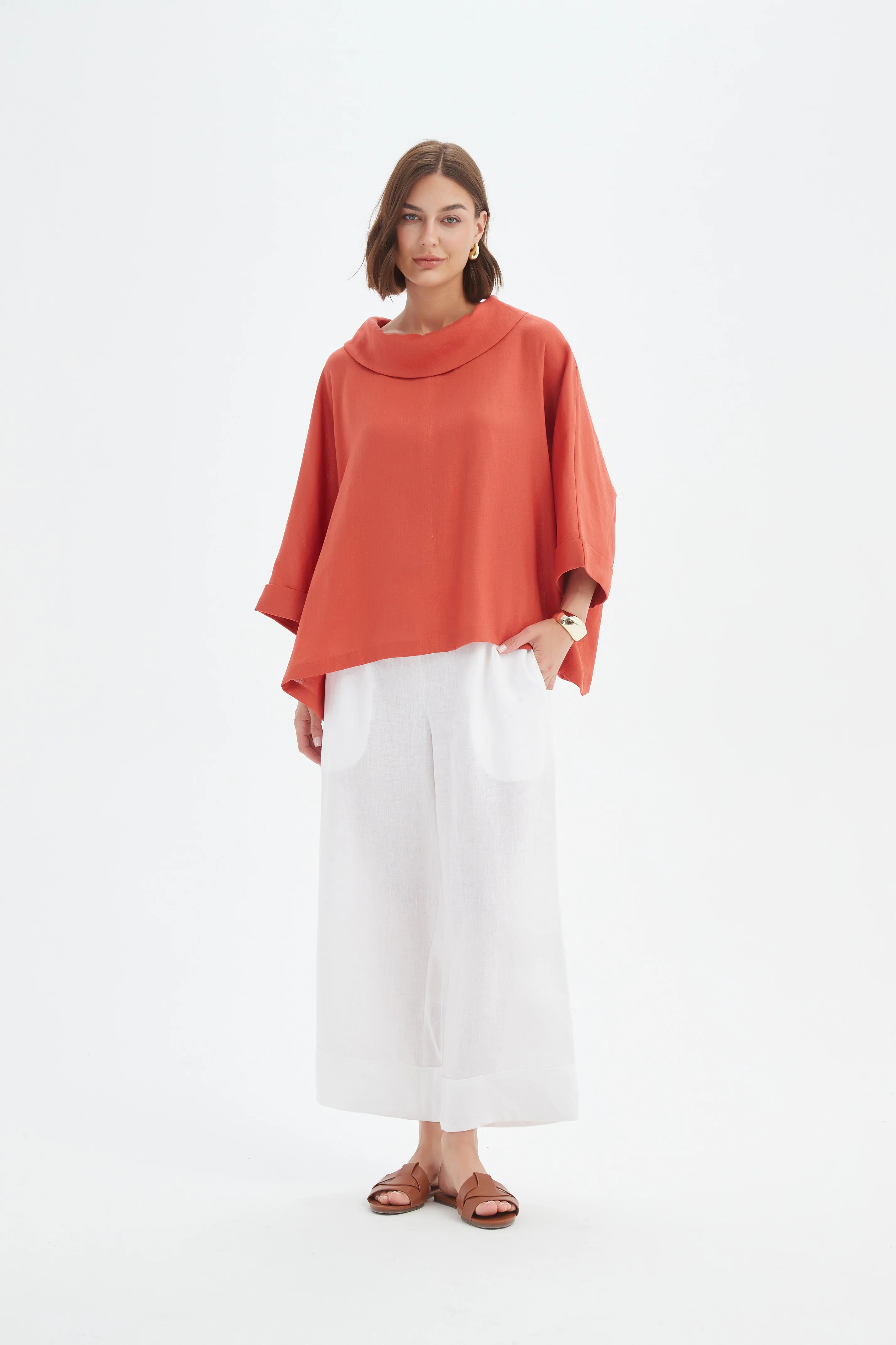 FUNNEL NECK BOXY TOP - Image 17