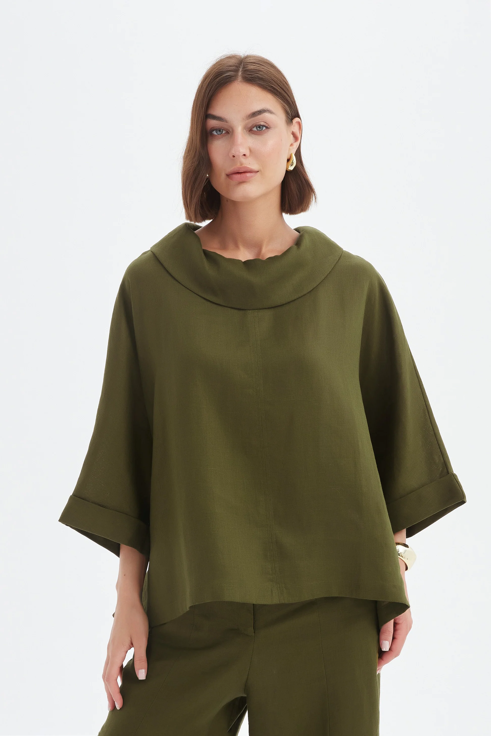 FUNNEL NECK BOXY TOP - Image 19