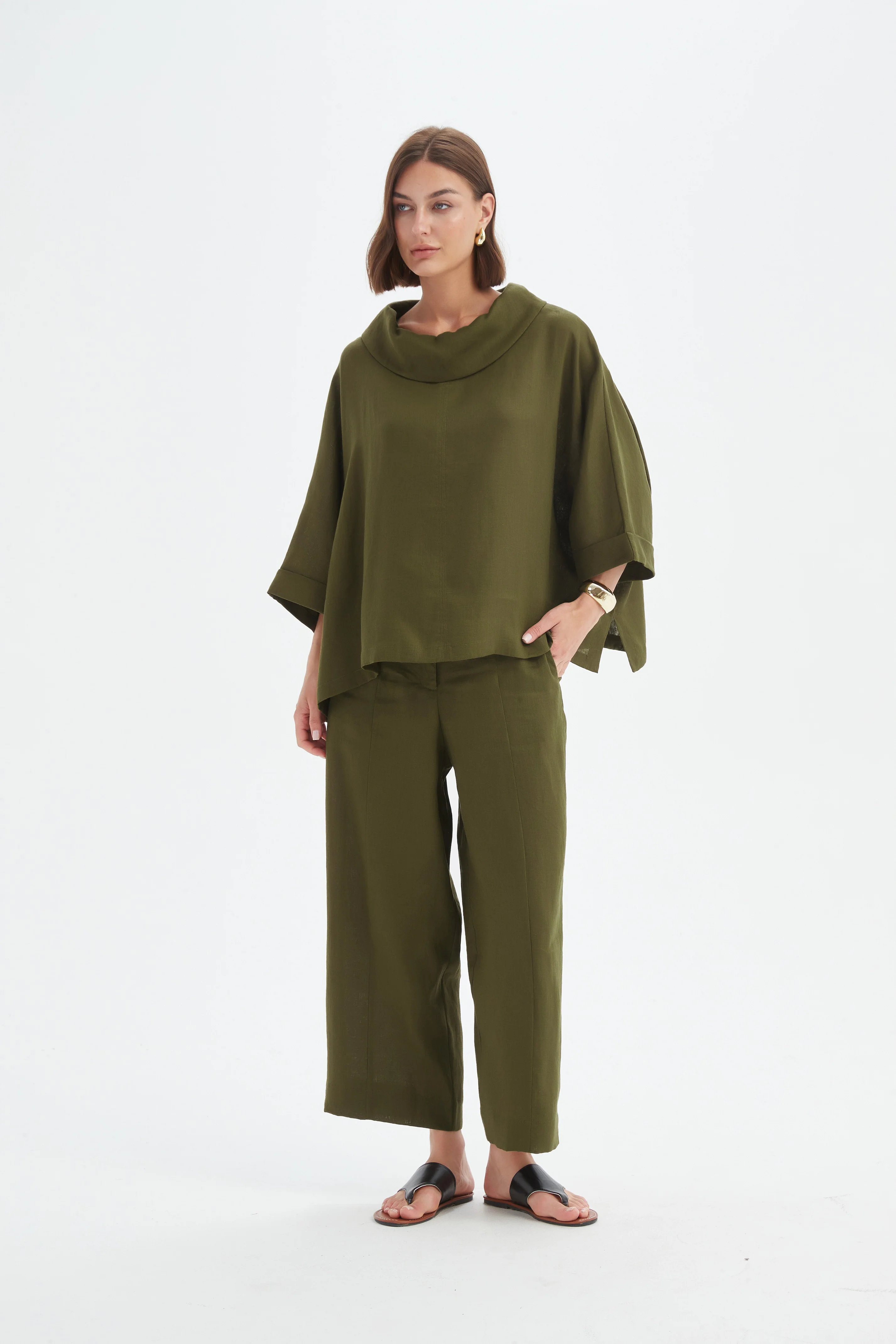 FUNNEL NECK BOXY TOP - Image 21