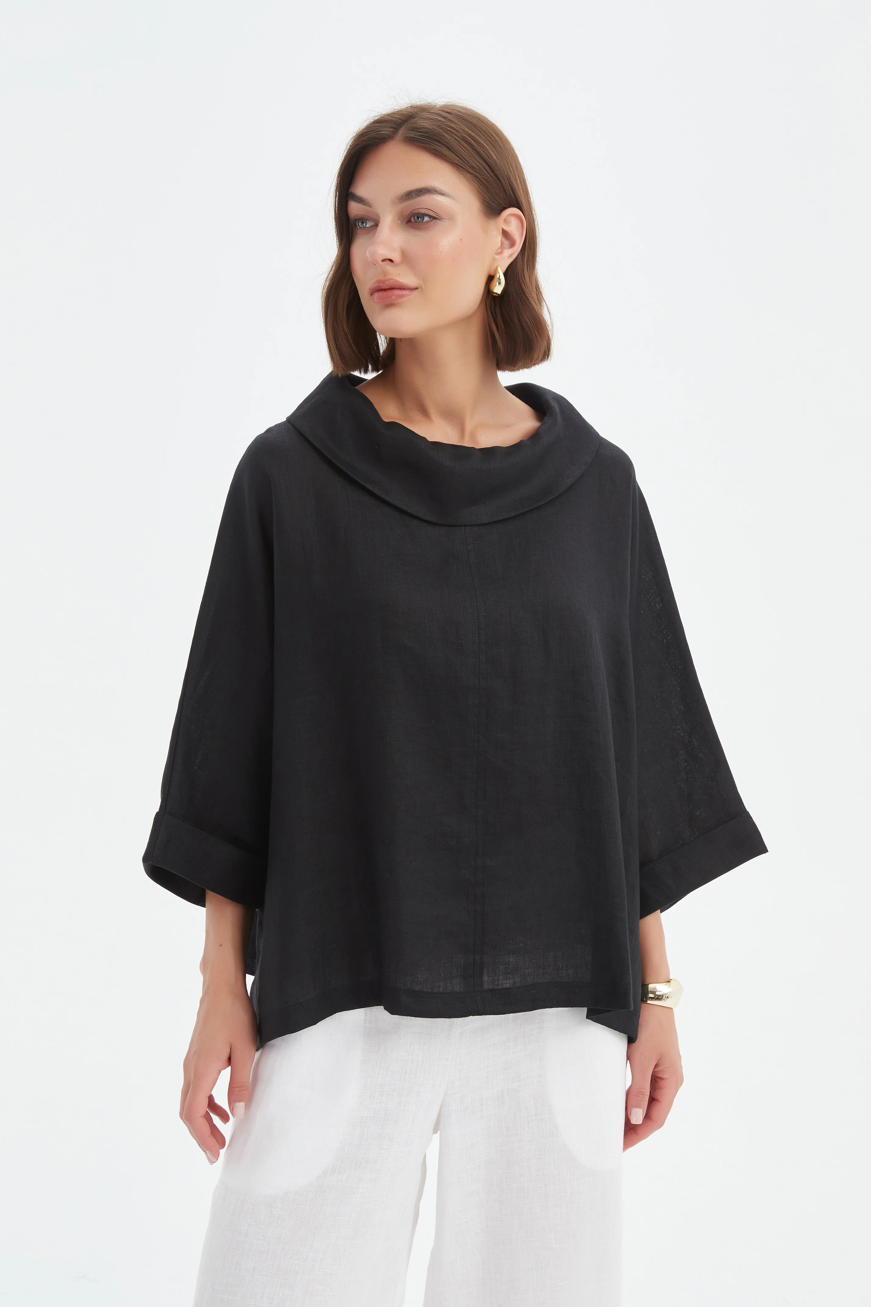 FUNNEL NECK BOXY TOP - Image 24