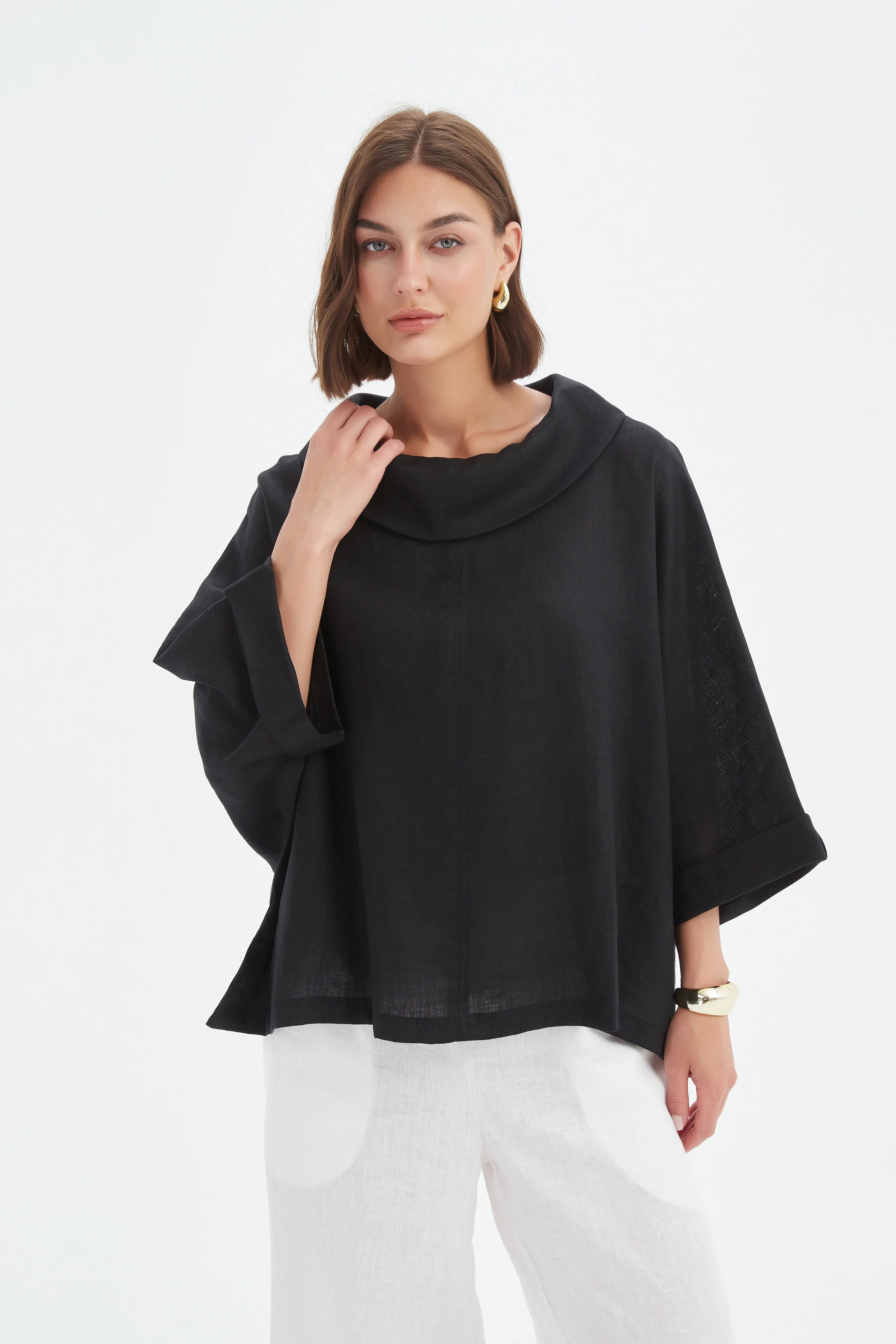 FUNNEL NECK BOXY TOP - Image 25