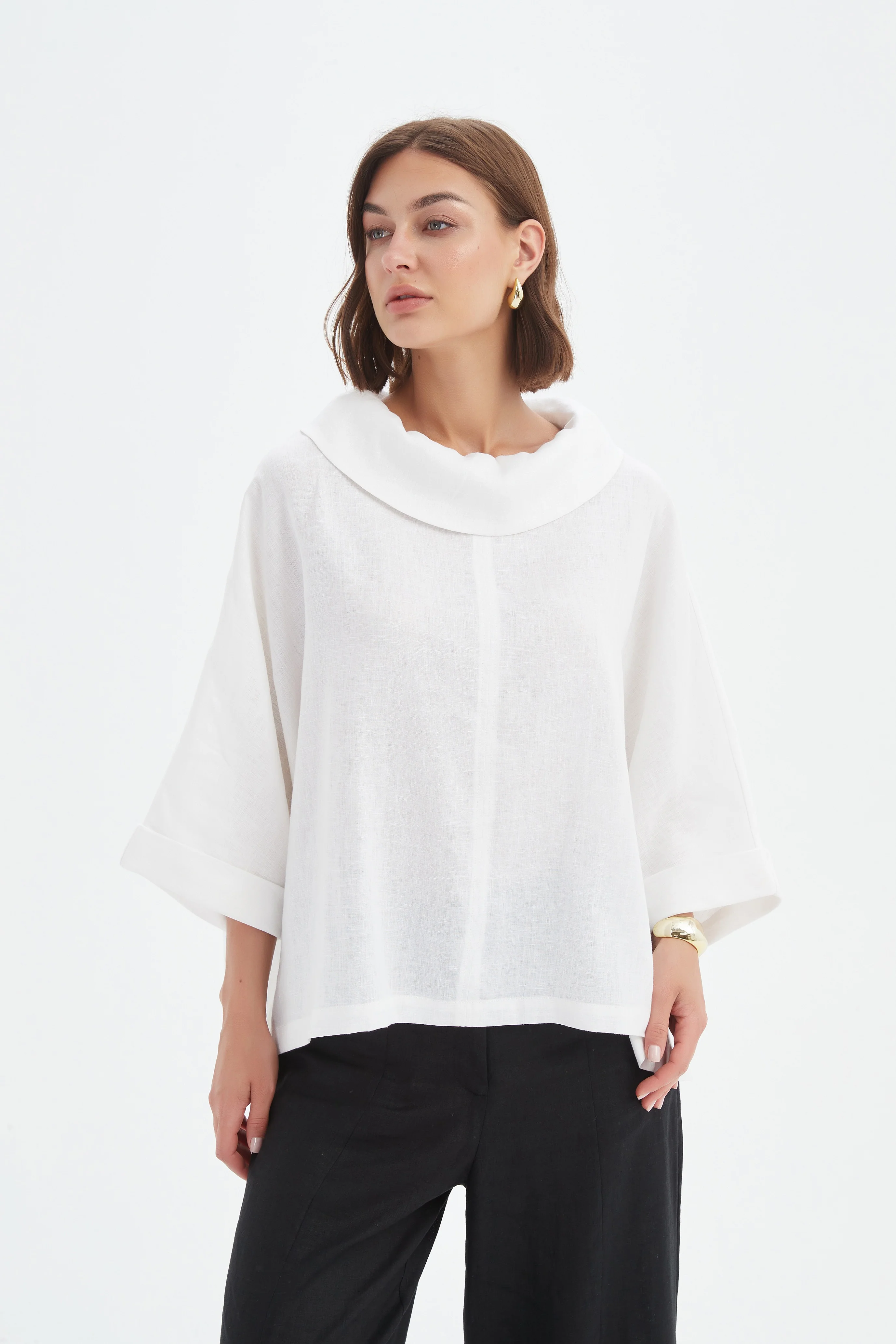 FUNNEL NECK BOXY TOP - Image 29