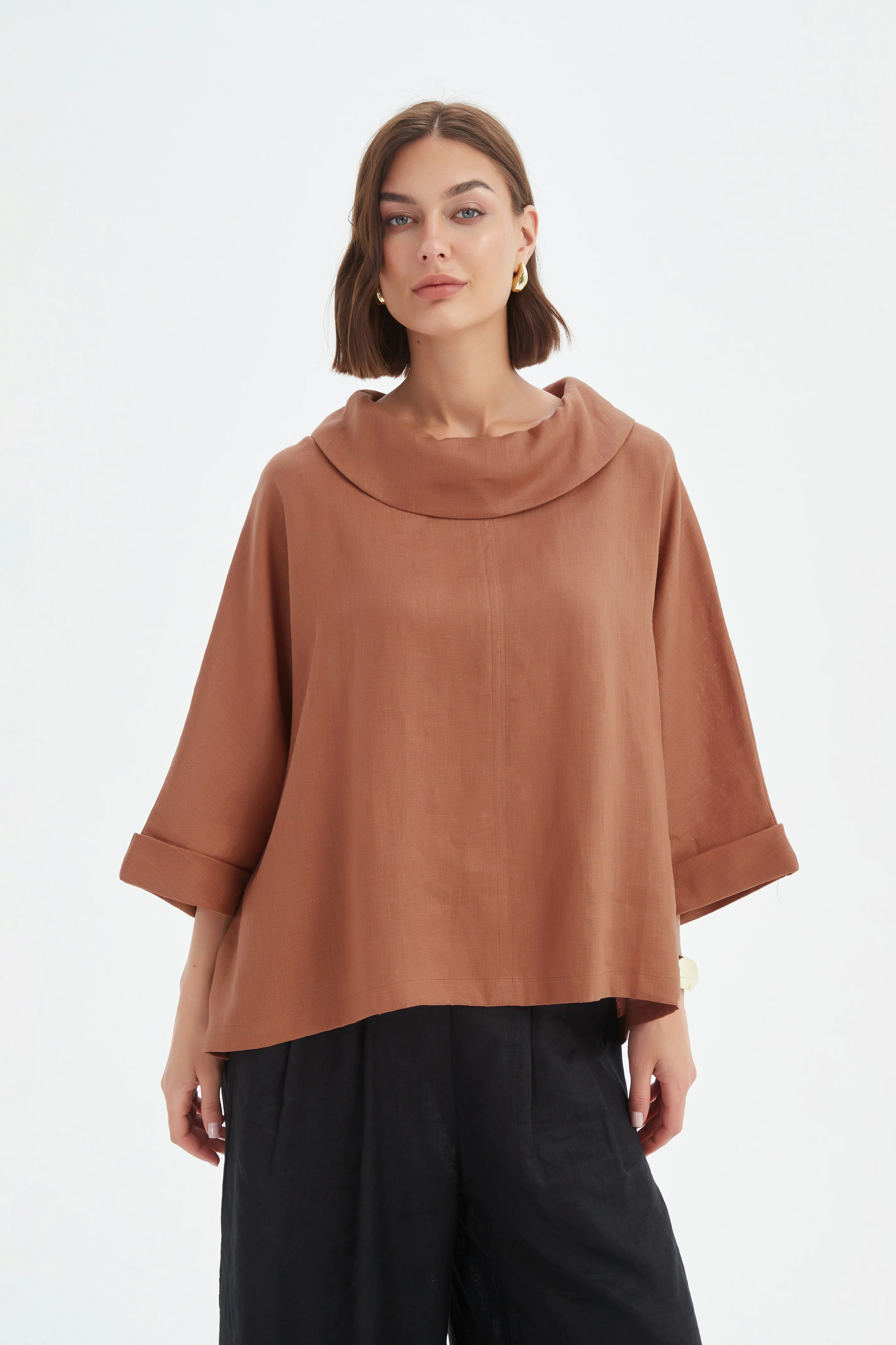FUNNEL NECK BOXY TOP - Image 3