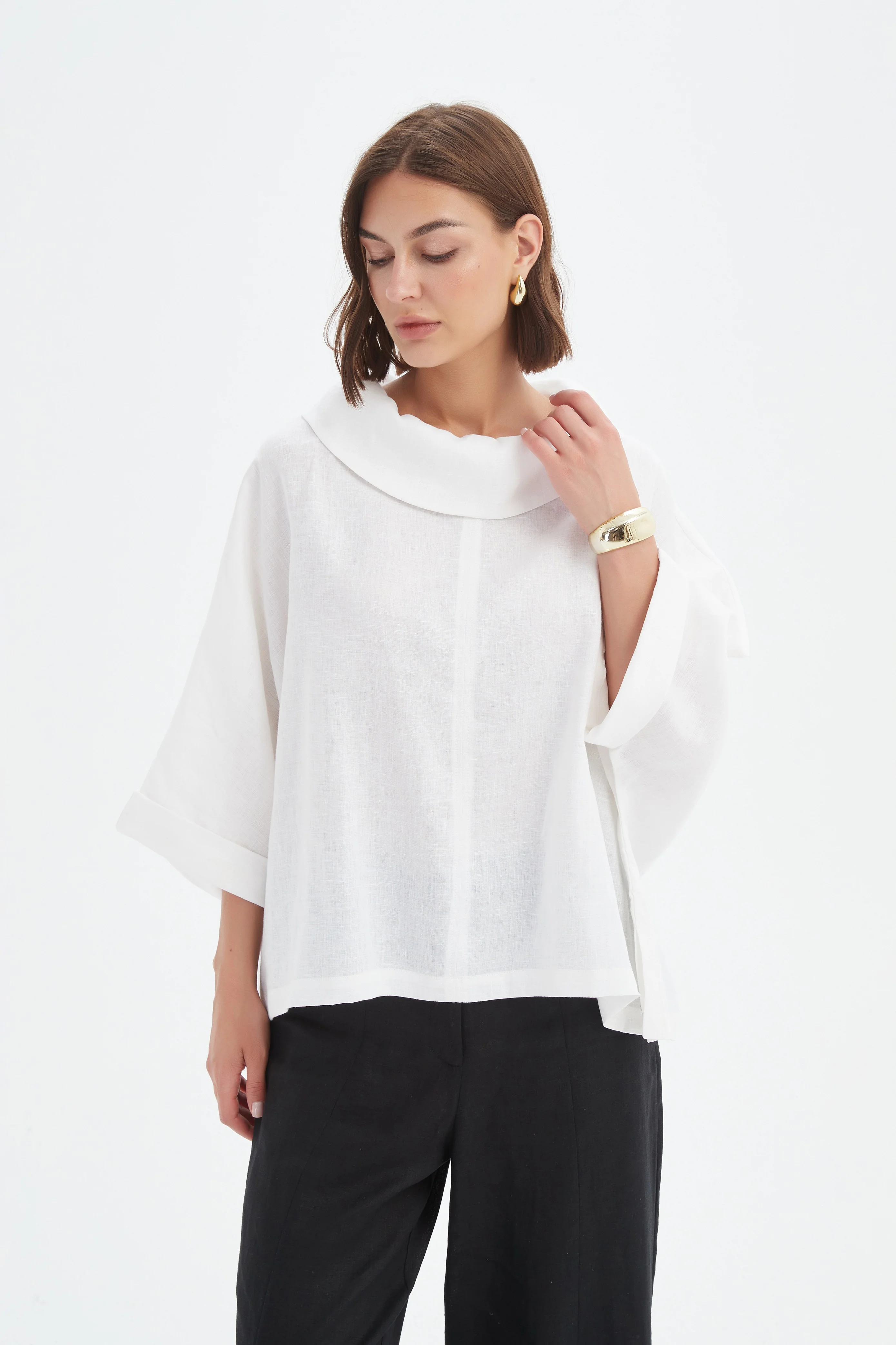 FUNNEL NECK BOXY TOP - Image 30