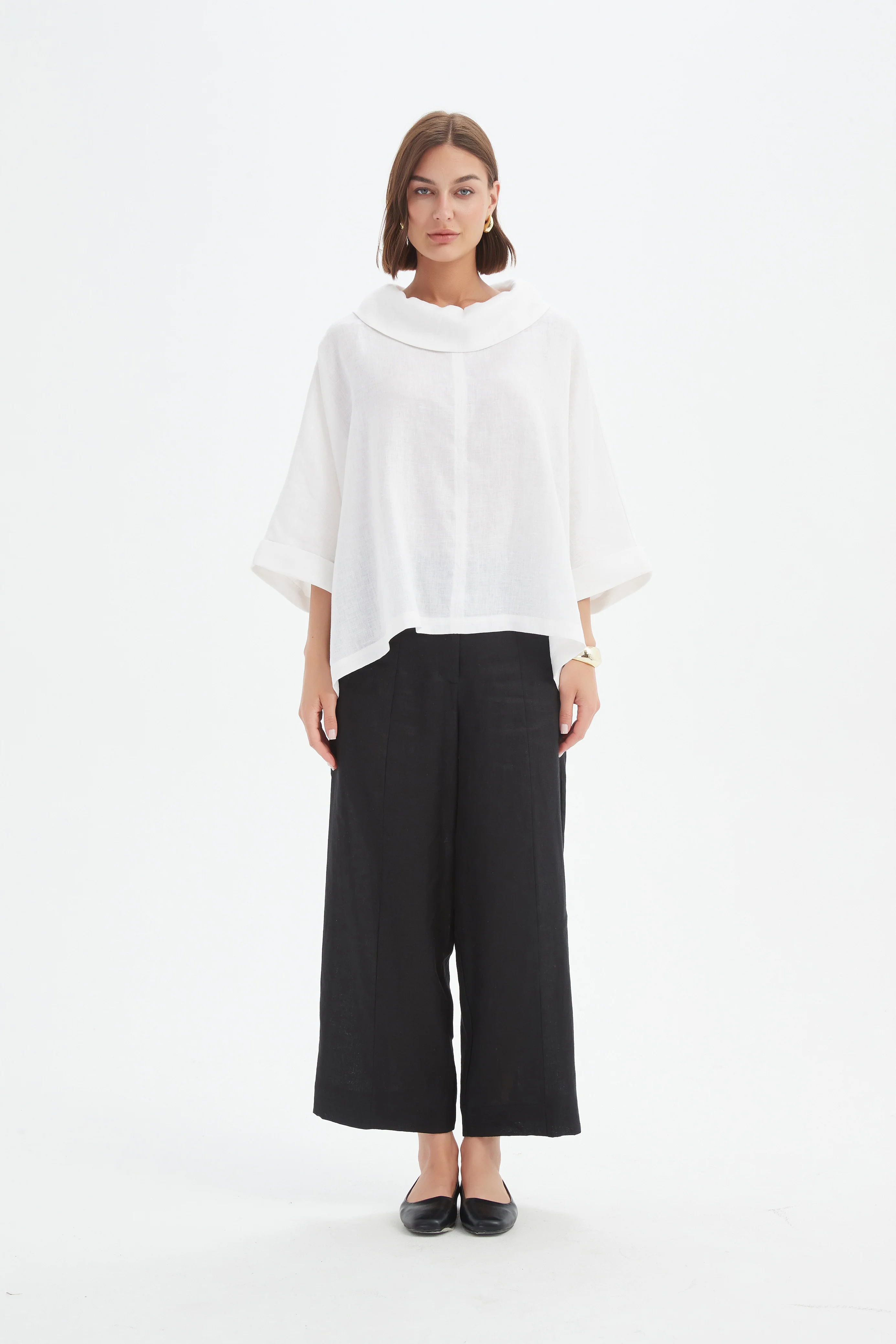 FUNNEL NECK BOXY TOP - Image 33