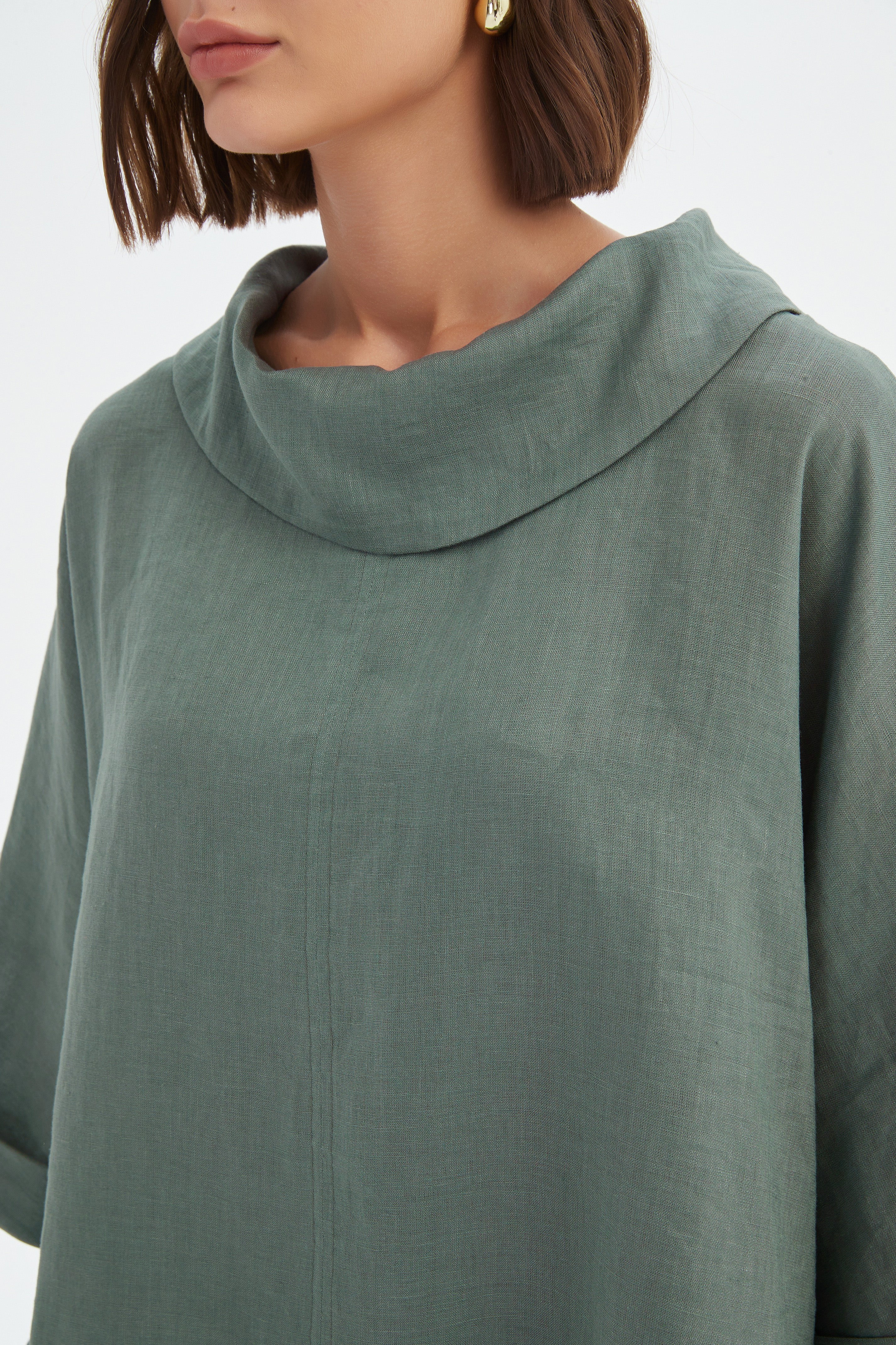 FUNNEL NECK BOXY TOP - Image 36