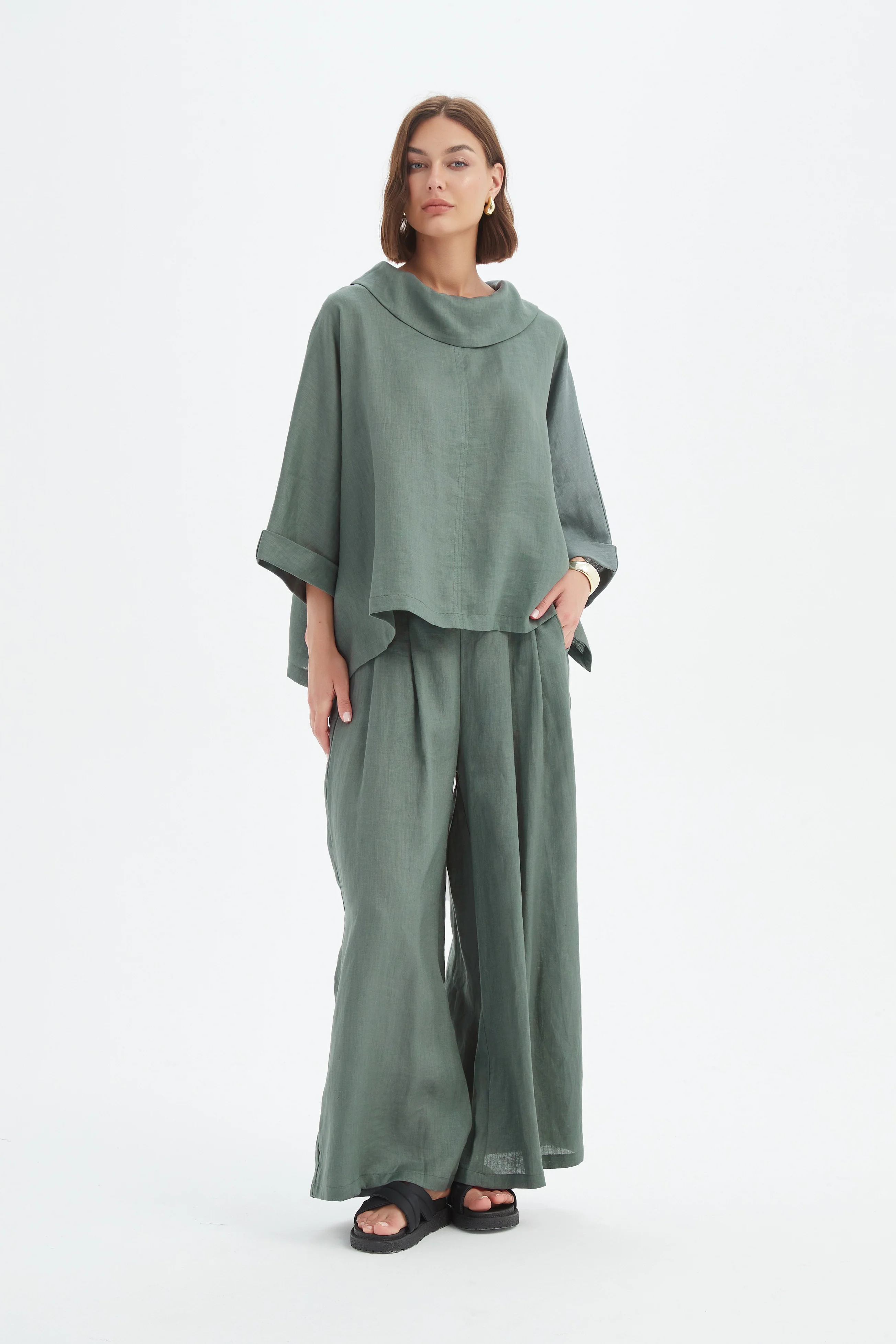 FUNNEL NECK BOXY TOP - Image 37