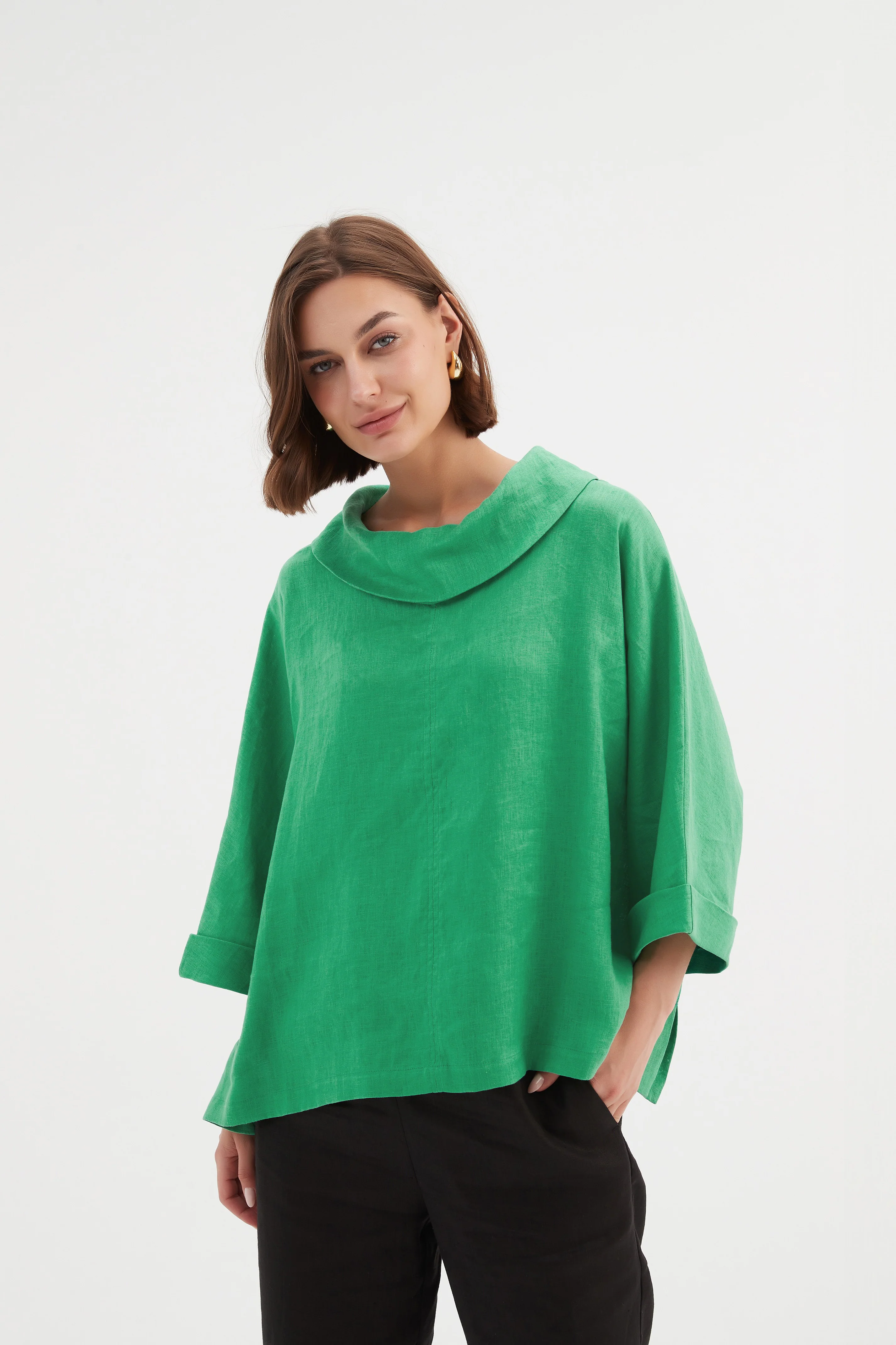 FUNNEL NECK BOXY TOP - Image 40