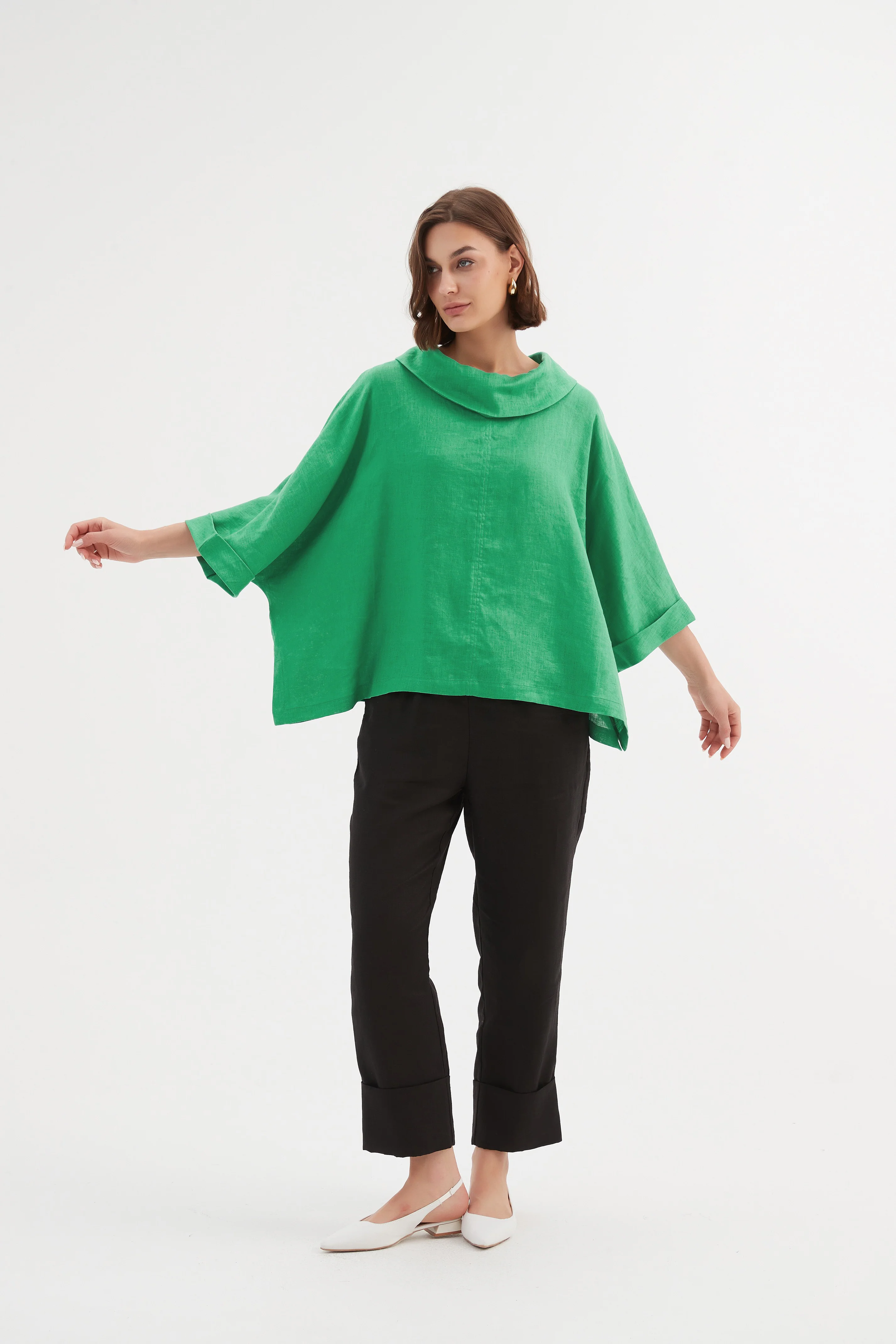 FUNNEL NECK BOXY TOP - Image 41