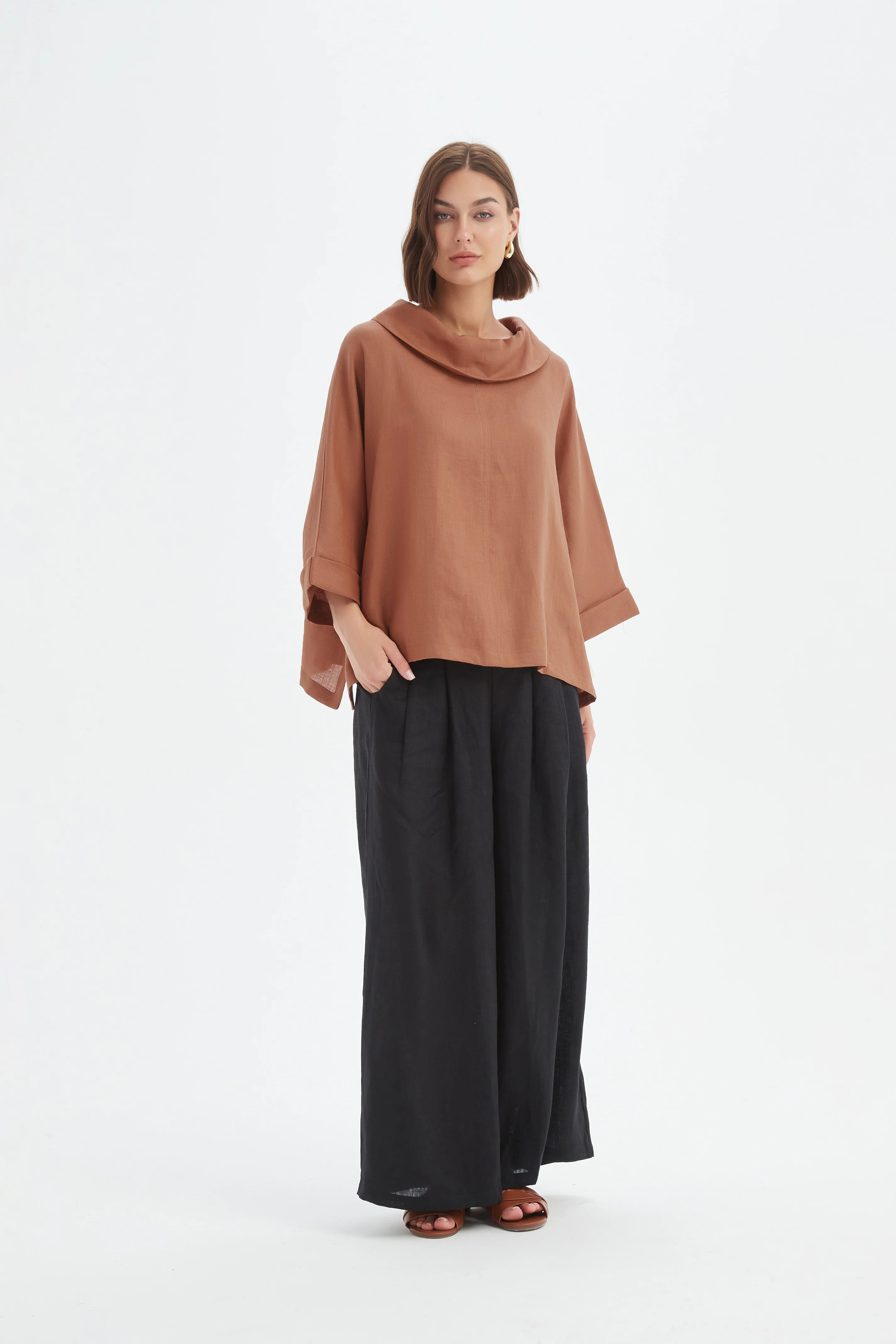 FUNNEL NECK BOXY TOP - Image 5