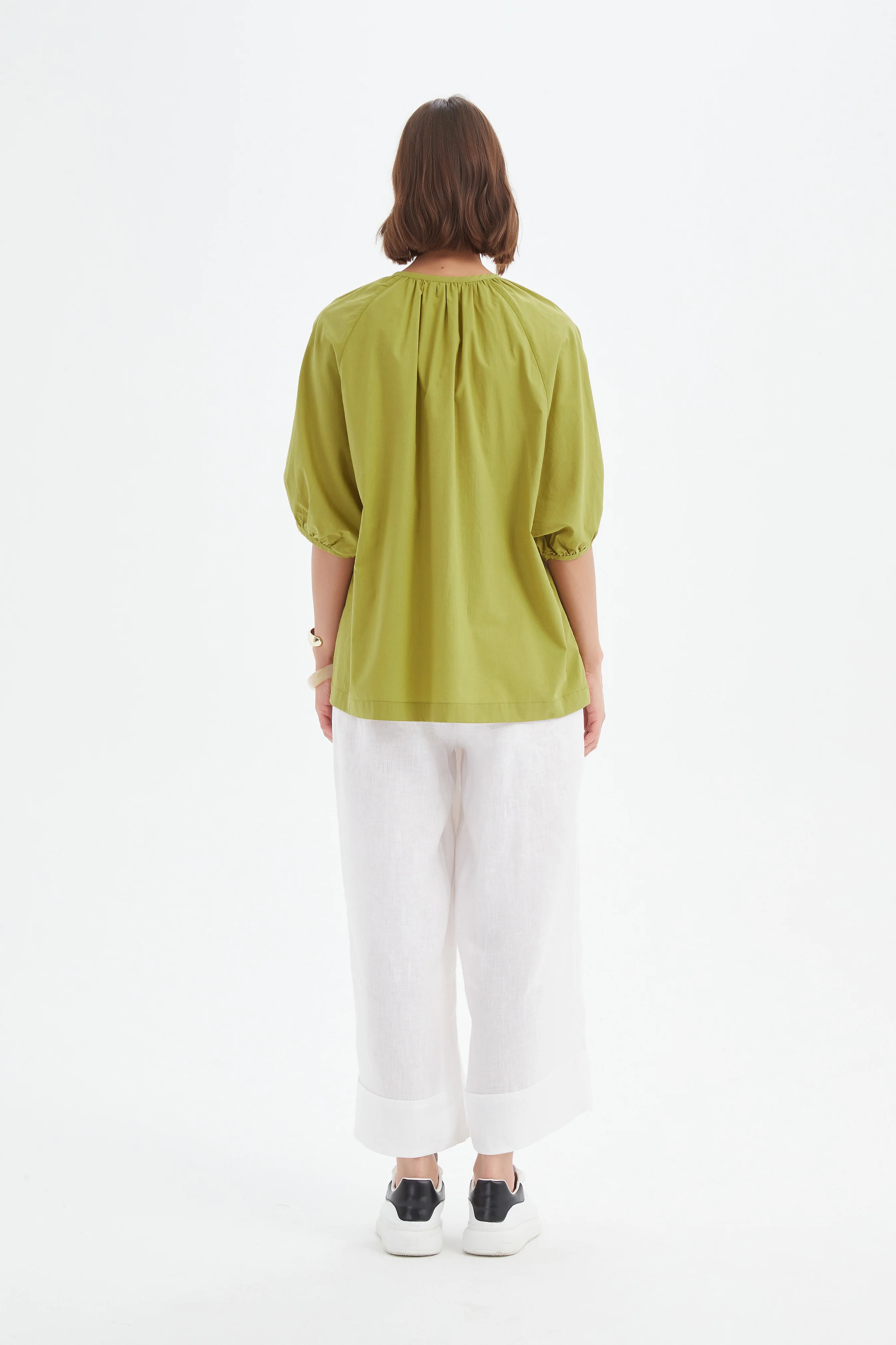 GATHERED NOTCH NECK TOP - Image 11