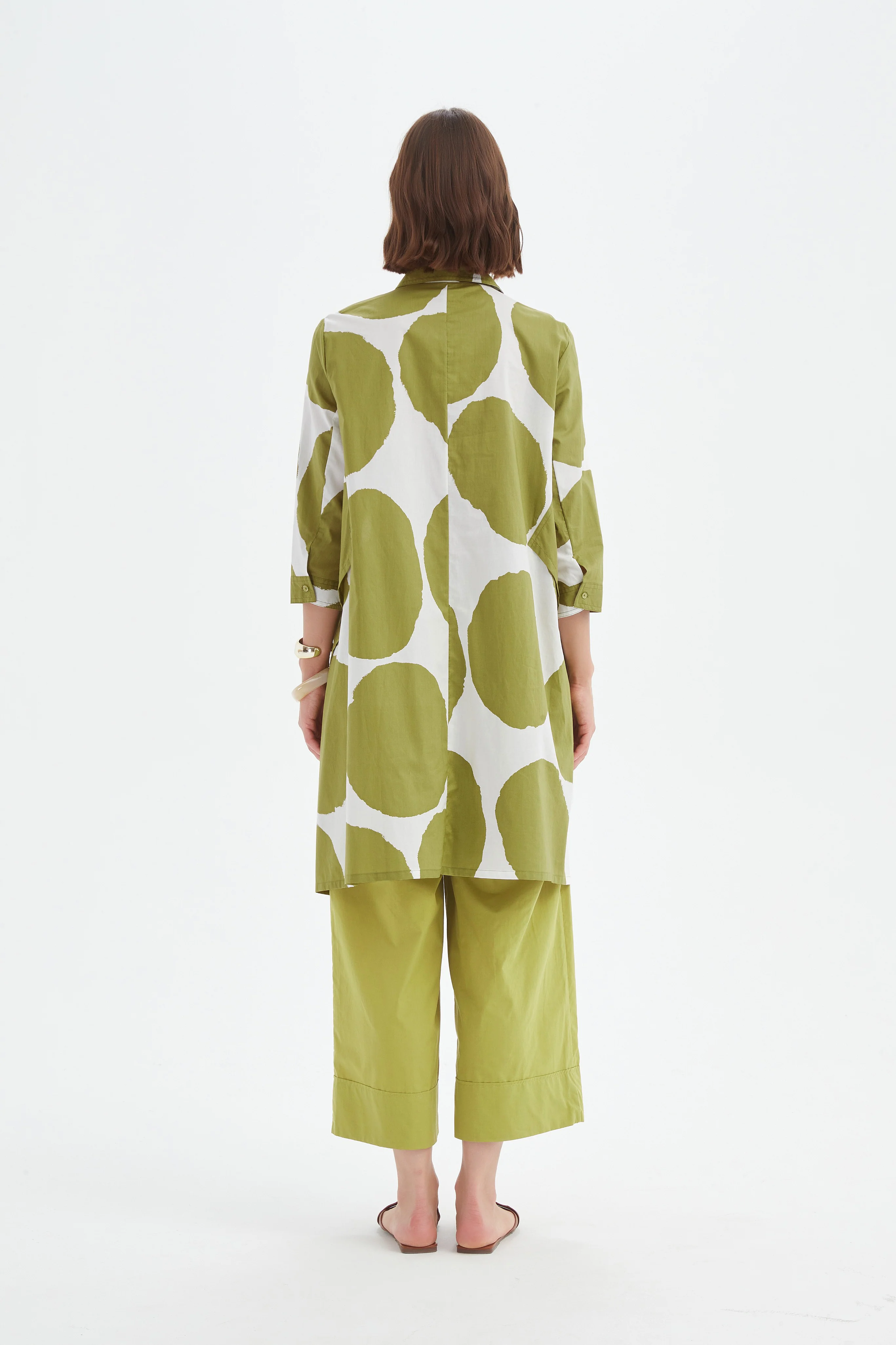 HANDKERCHIEF HEM SPOT PRINT SHIRT - Image 10