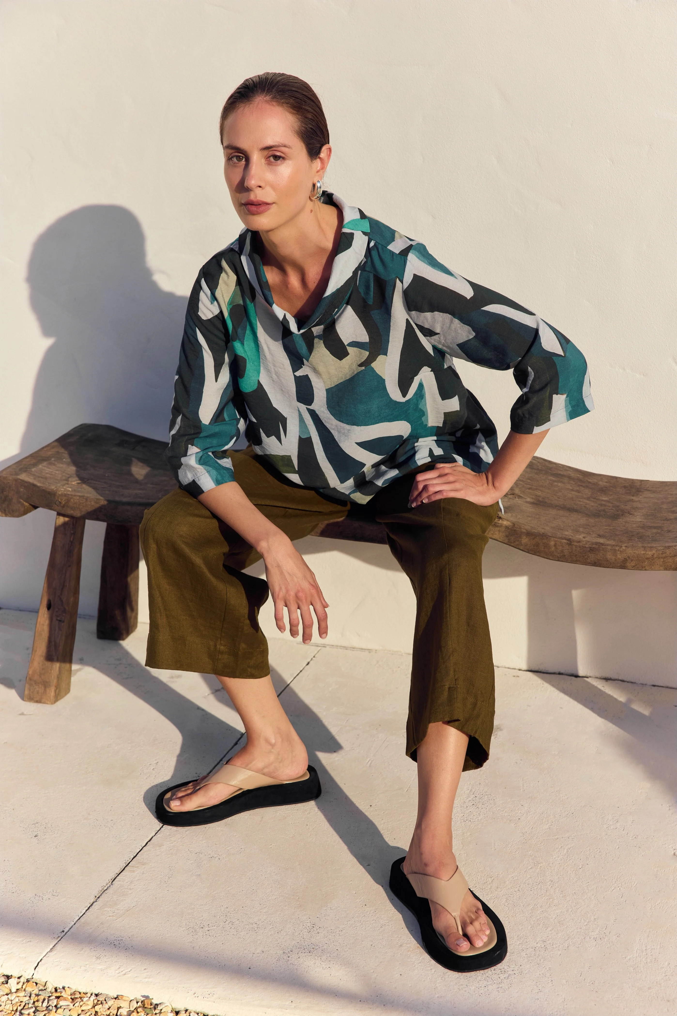 HIGH NECK PRINT TOP - Image 11