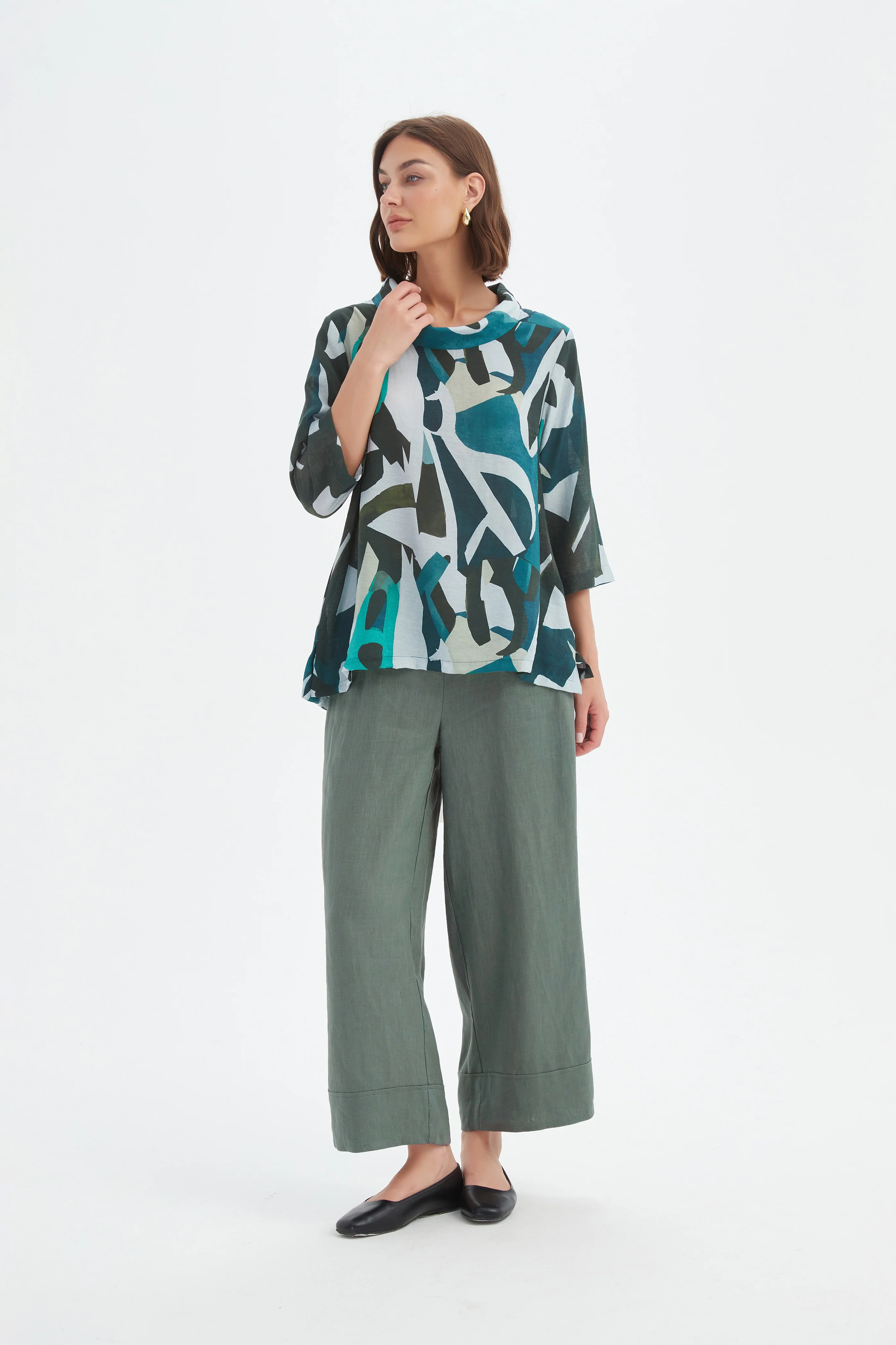 HIGH NECK PRINT TOP - Image 14