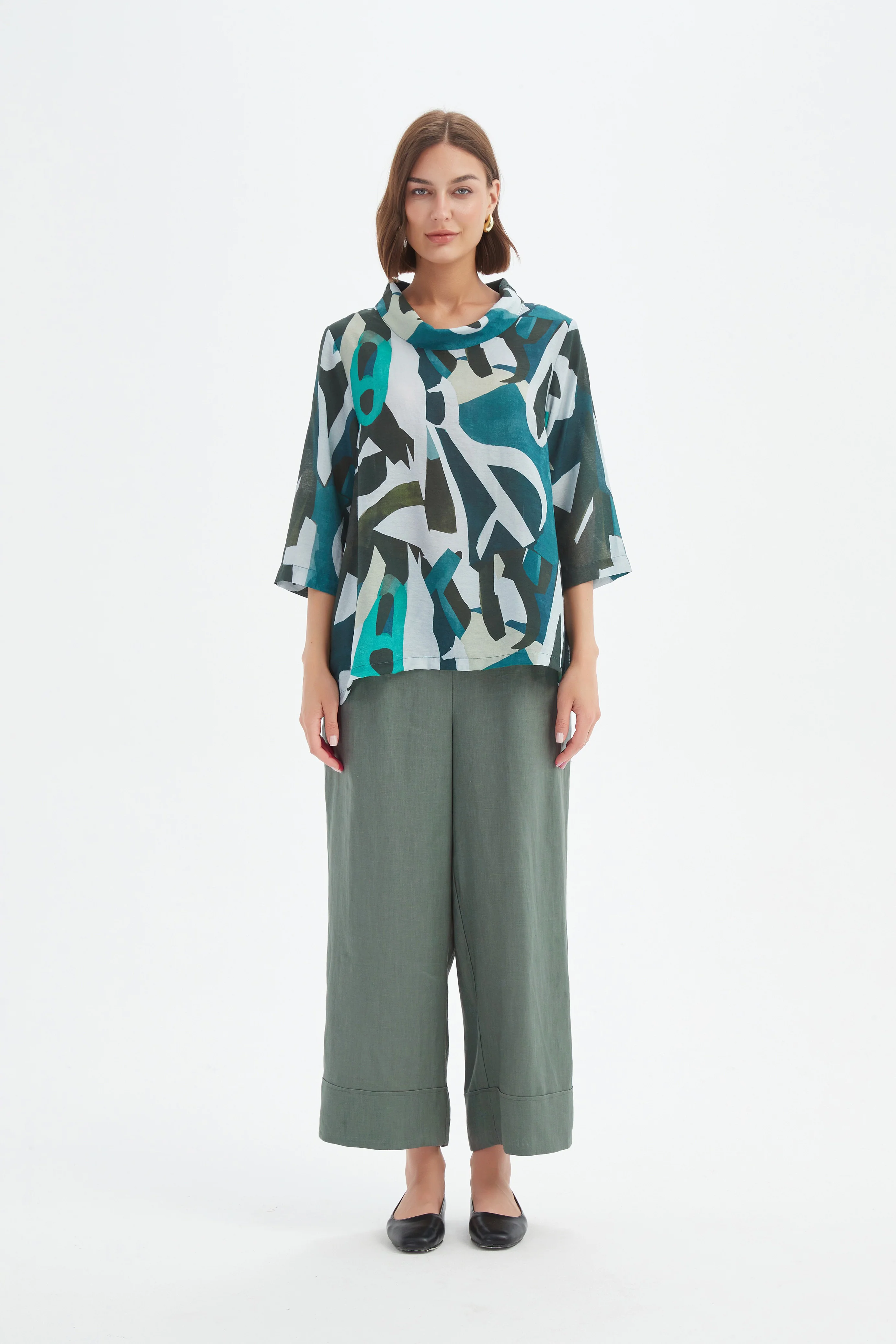 HIGH NECK PRINT TOP - Image 15