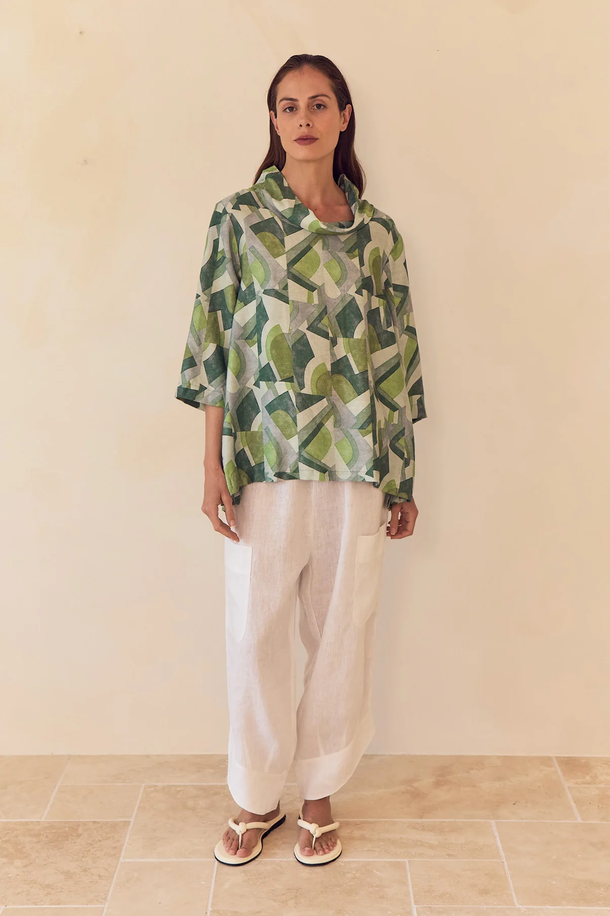HIGH NECK PRINT TOP - Image 2