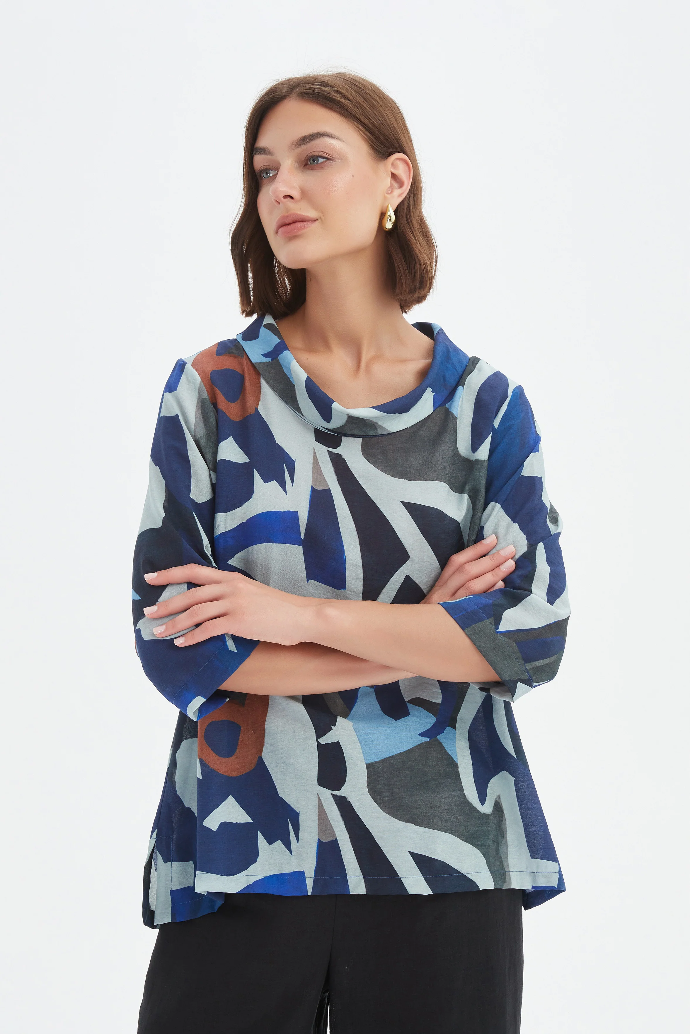 HIGH NECK PRINT TOP - Image 6