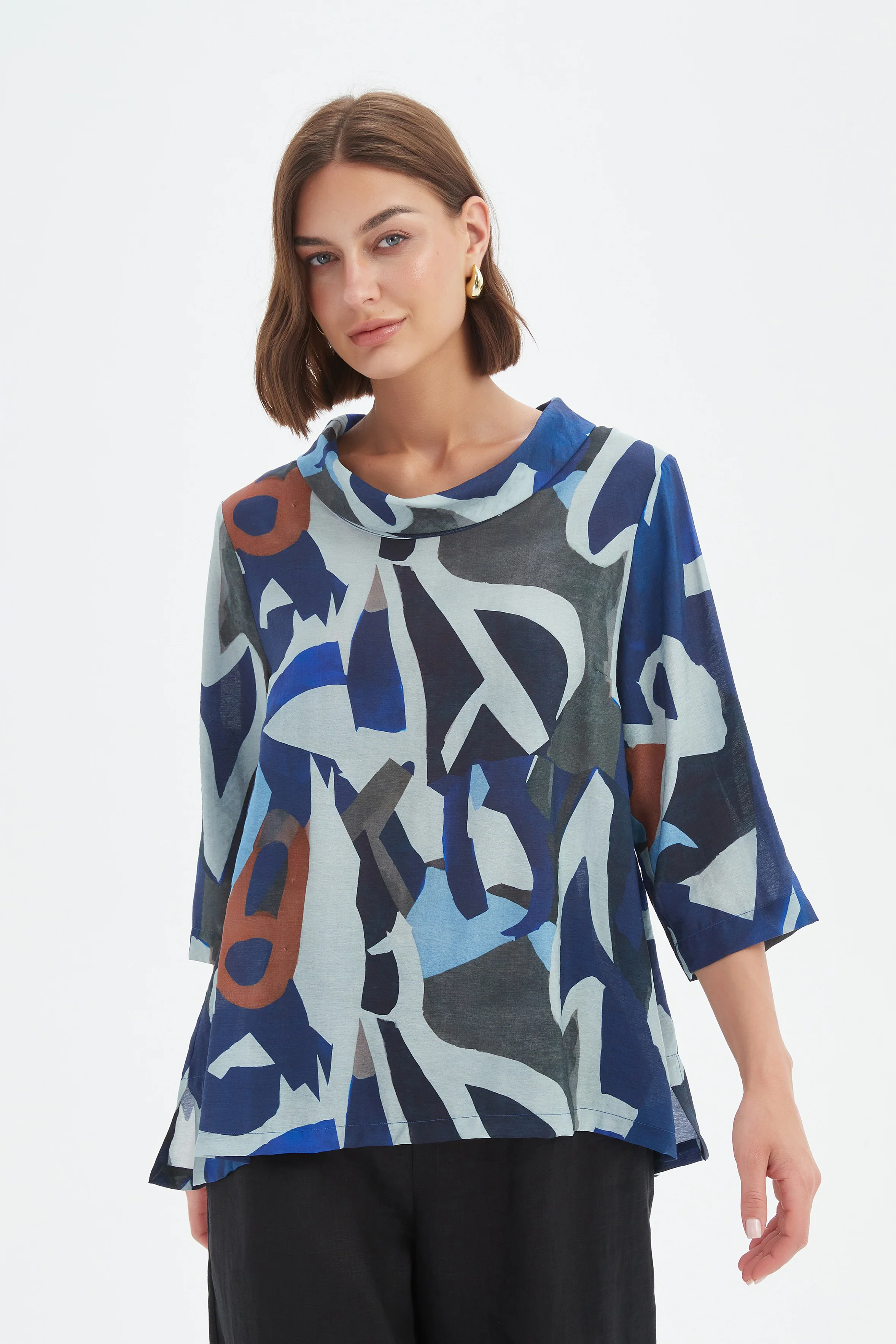 HIGH NECK PRINT TOP - Image 7