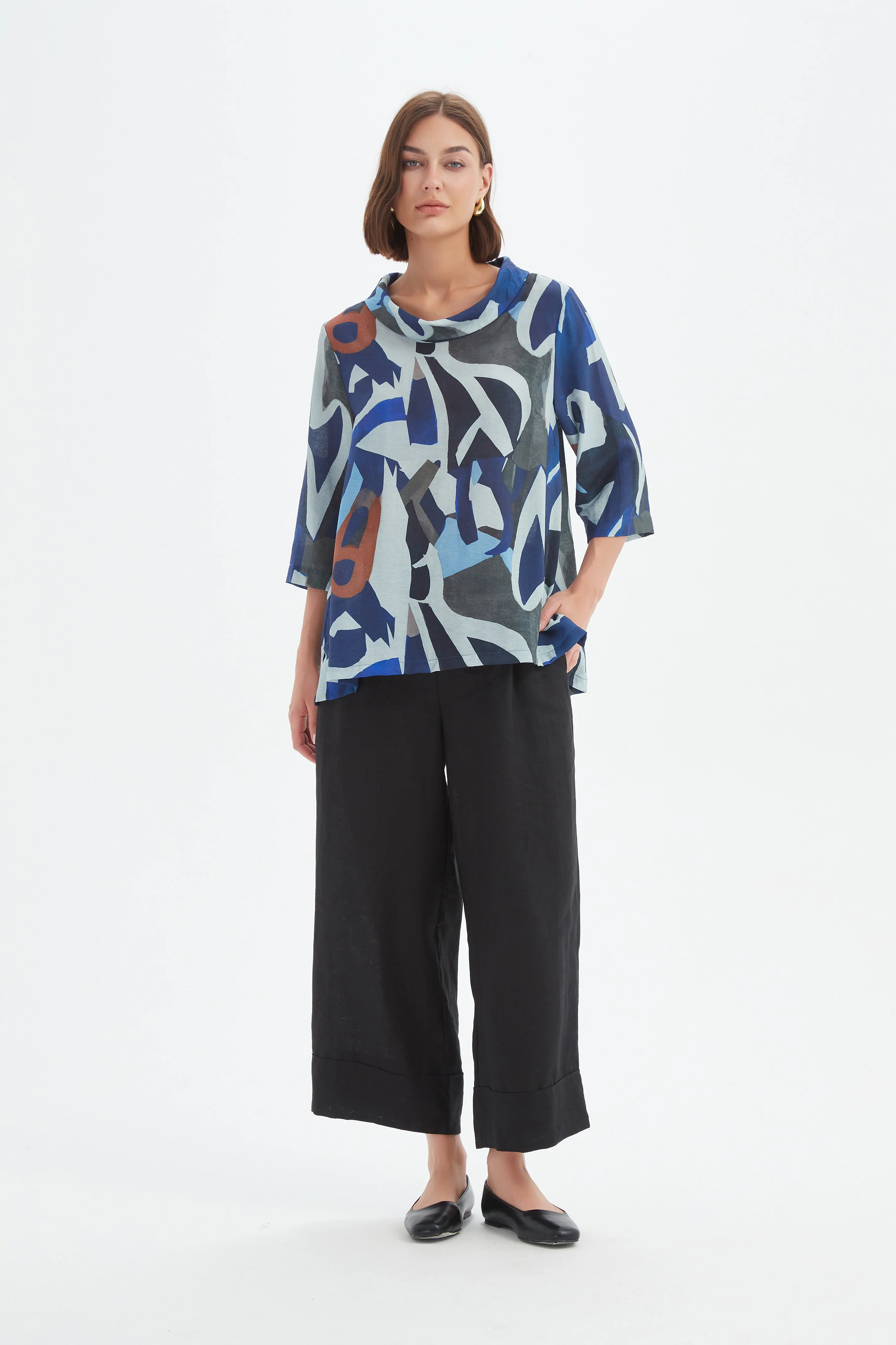 HIGH NECK PRINT TOP - Image 8