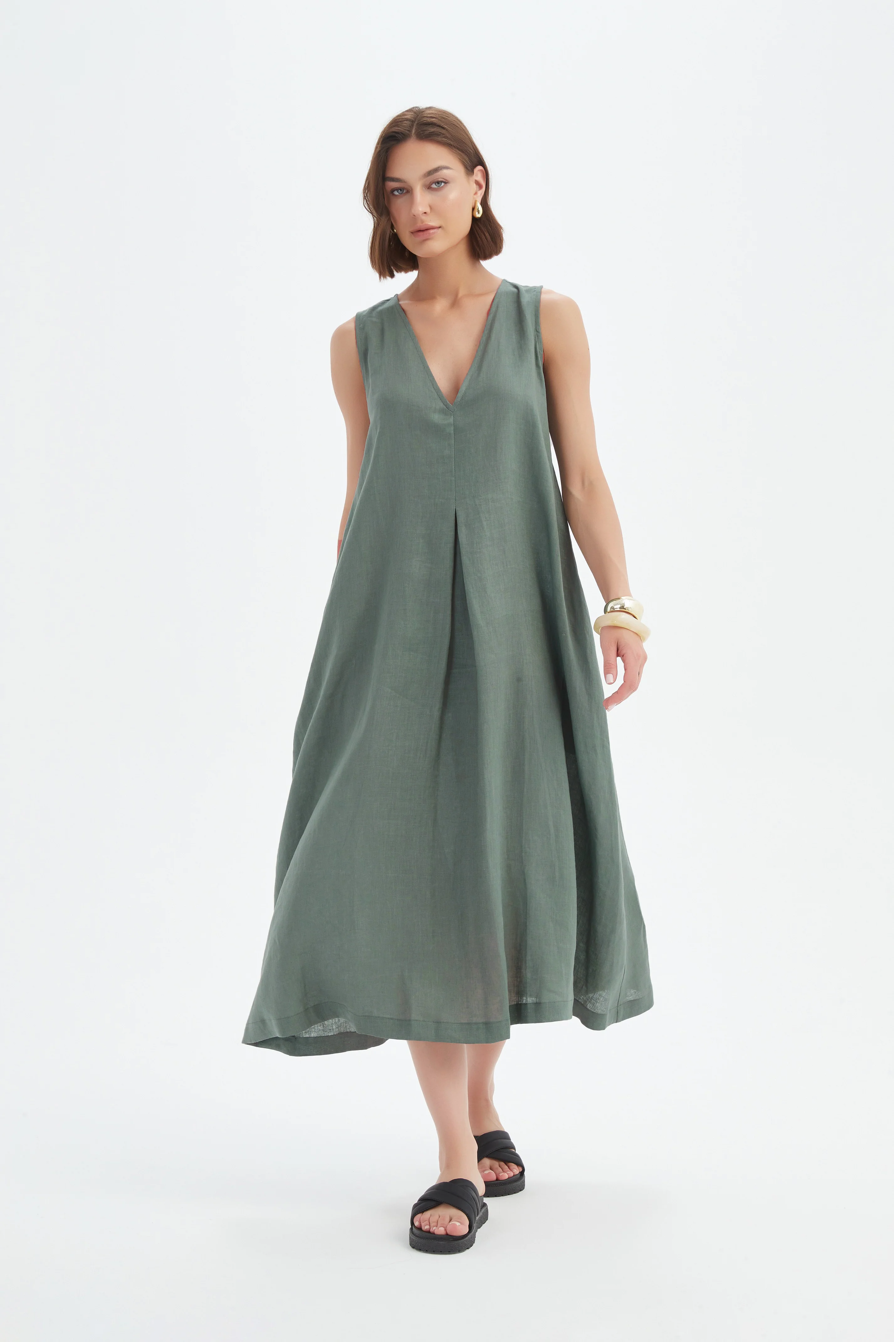 INVERTED PLEAT DRESS - Image 13