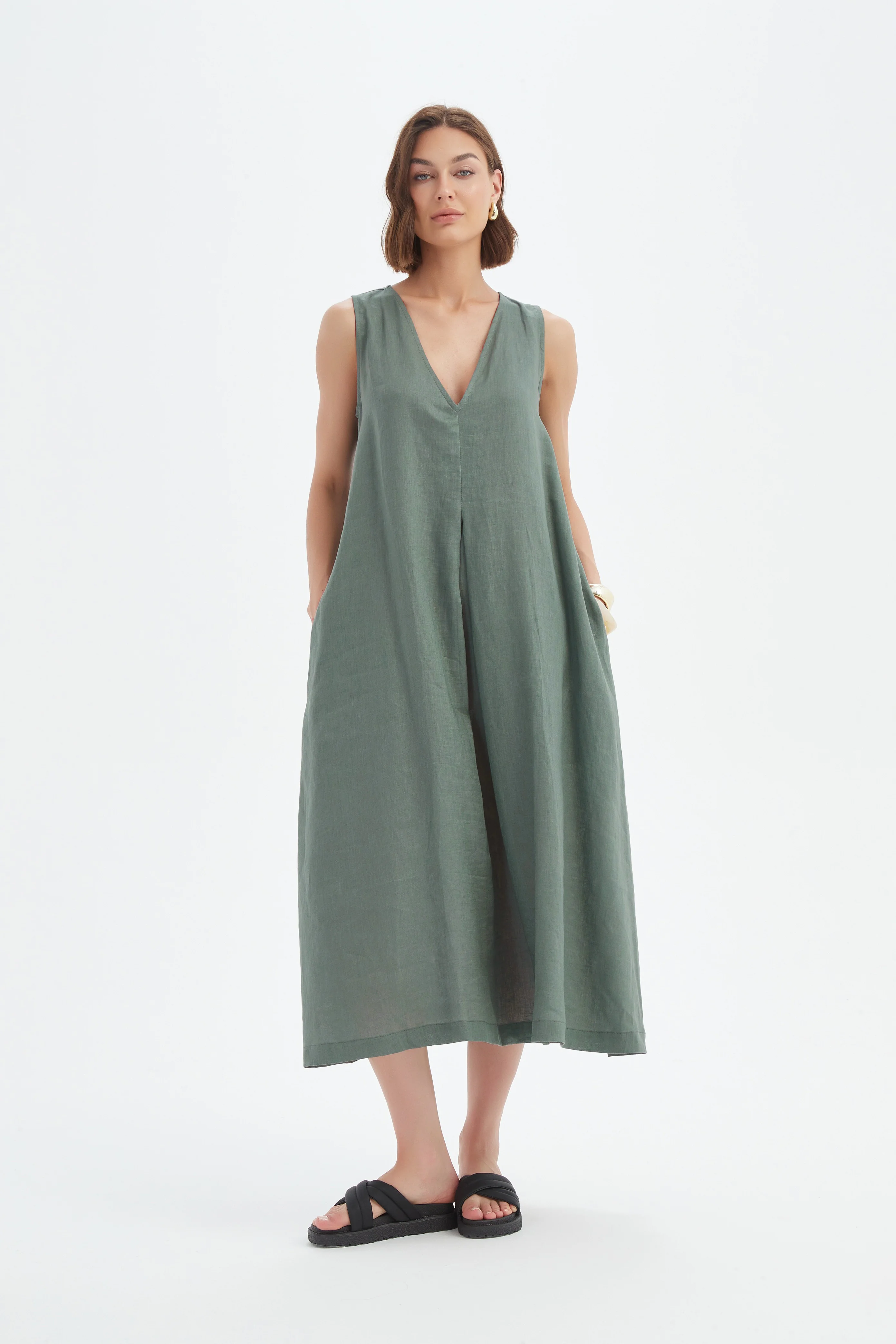 INVERTED PLEAT DRESS - Image 14