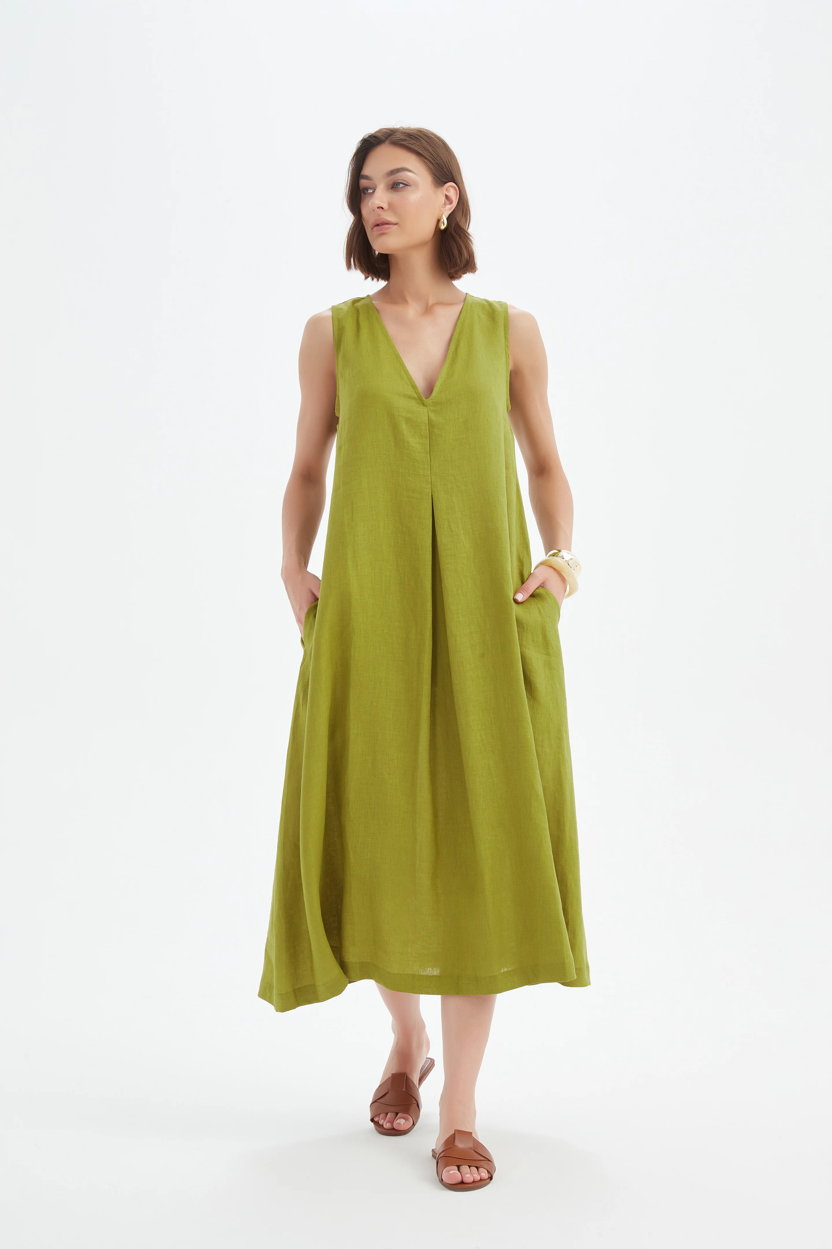 INVERTED PLEAT DRESS - Image 18