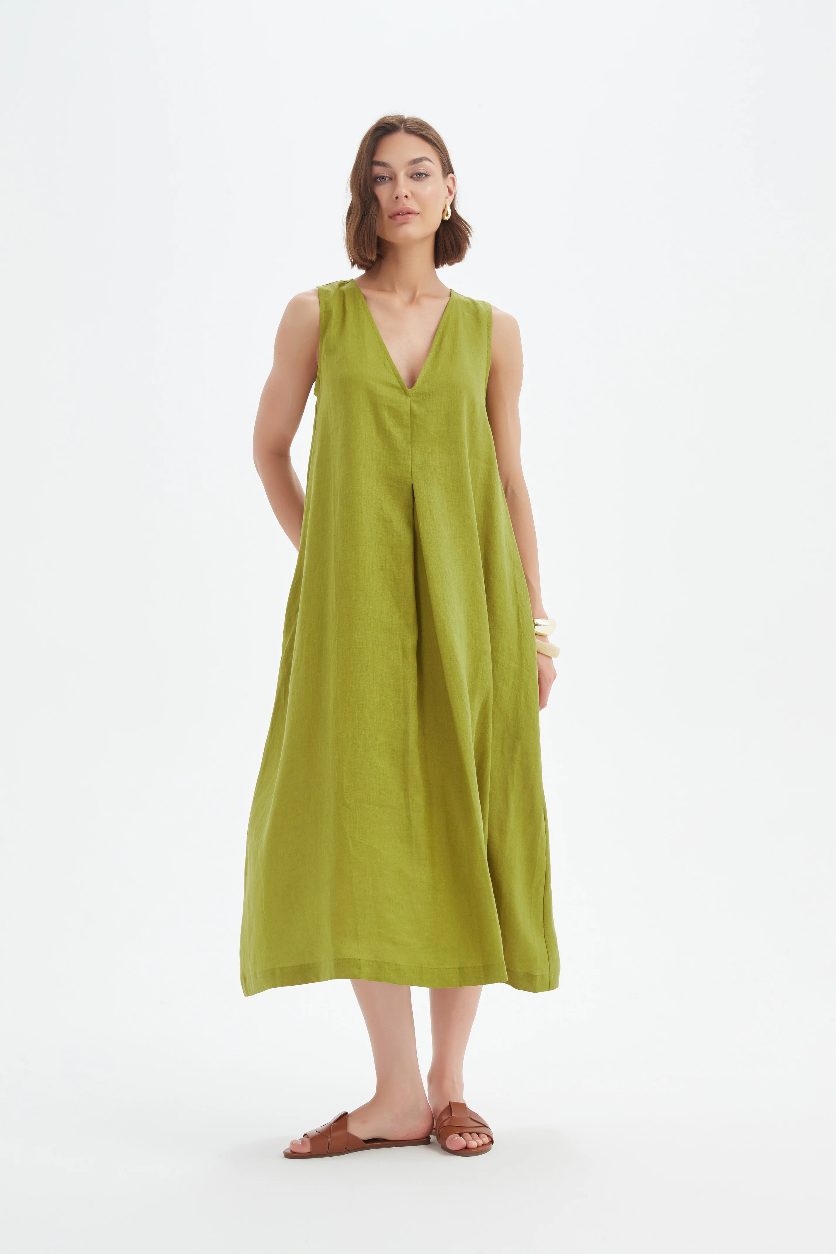 INVERTED PLEAT DRESS - Image 19