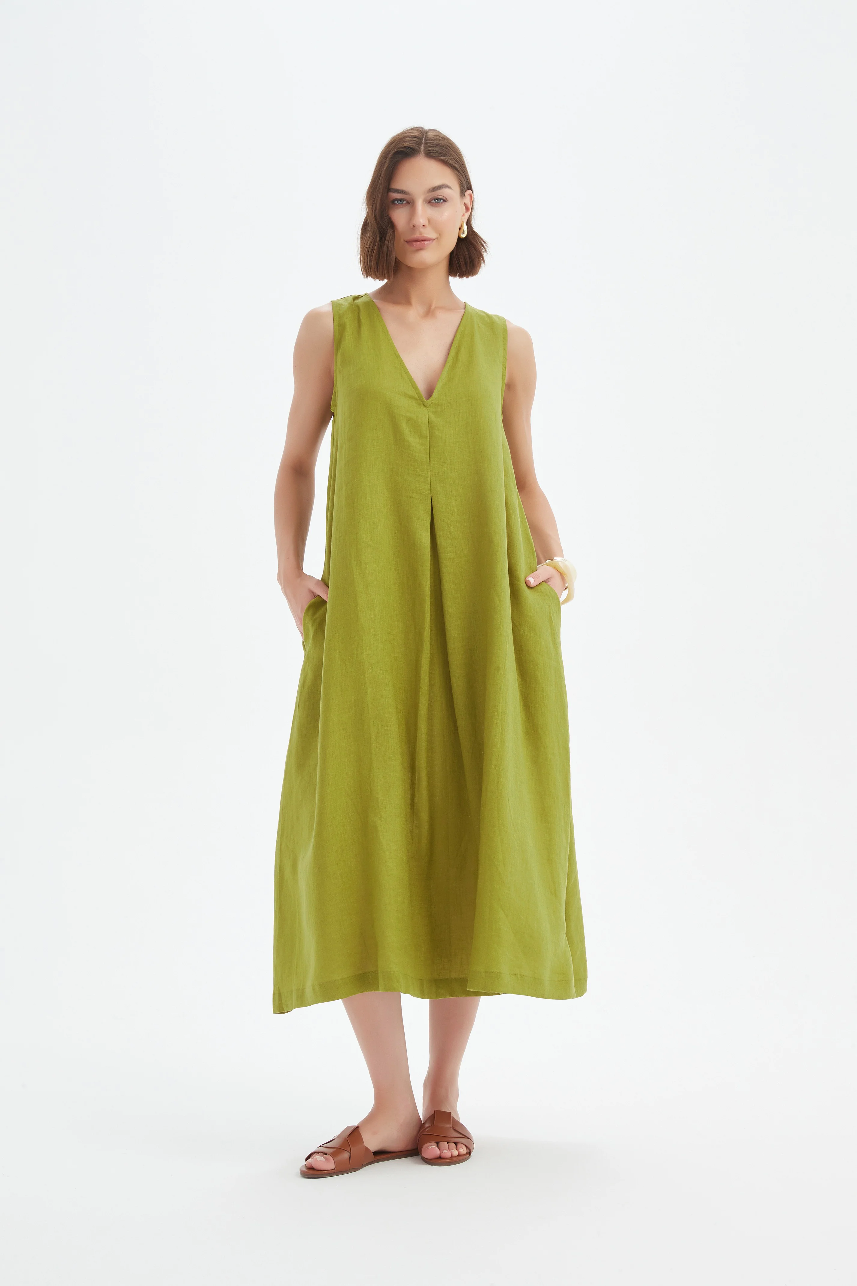 INVERTED PLEAT DRESS - Image 20