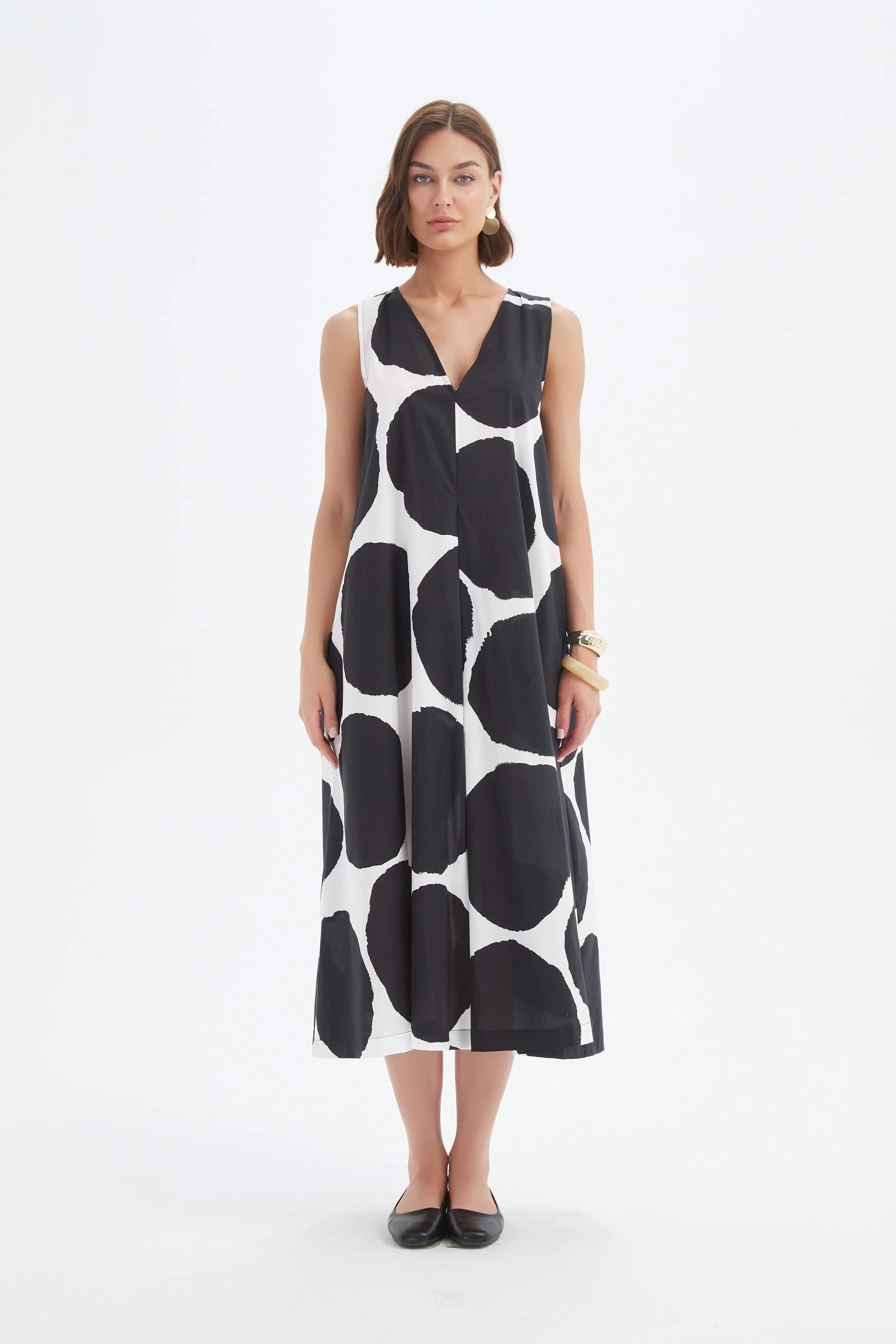 INVERTED PLEAT POPLIN DRESS - Image 10