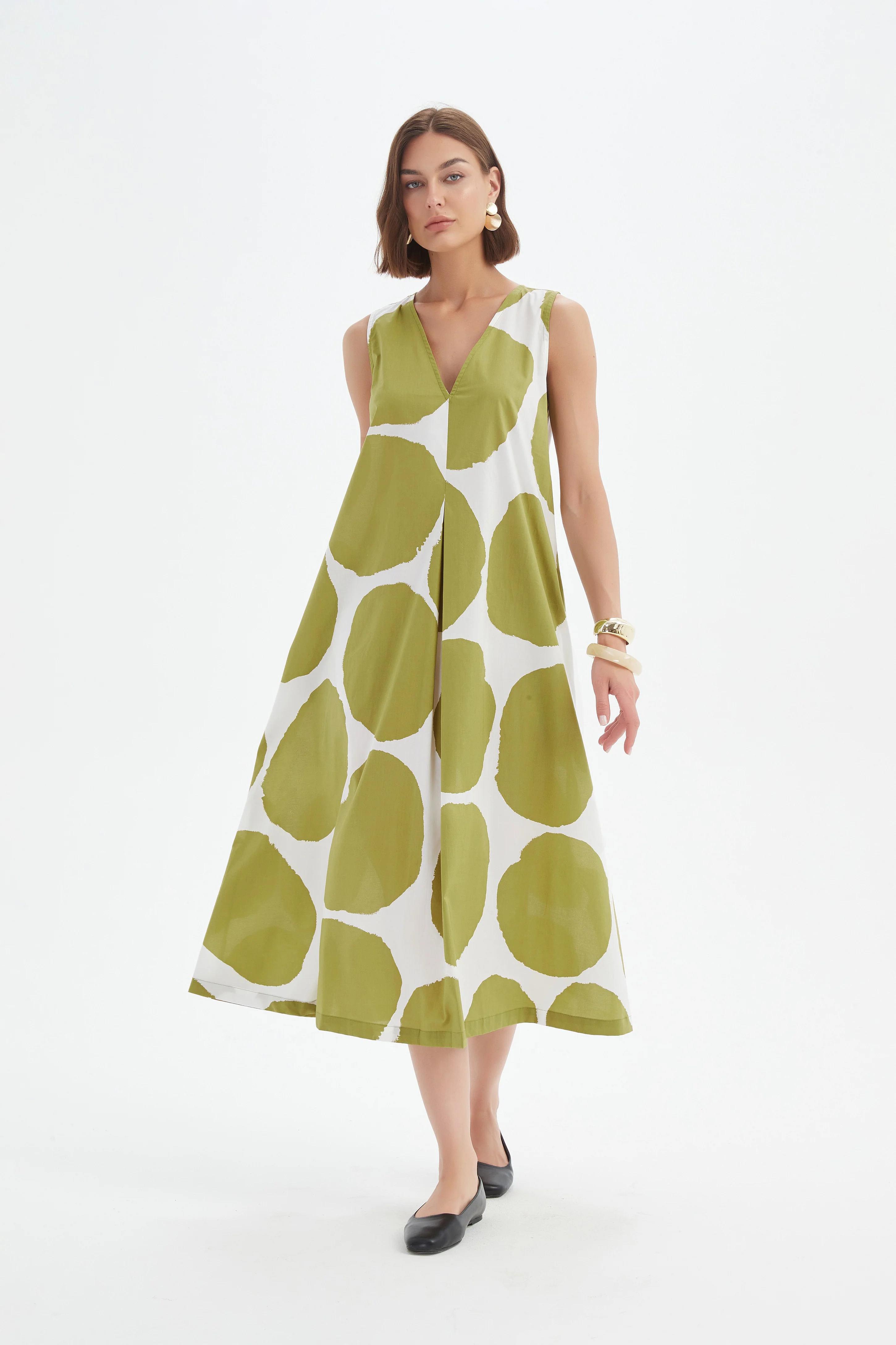 INVERTED PLEAT POPLIN DRESS - Image 2