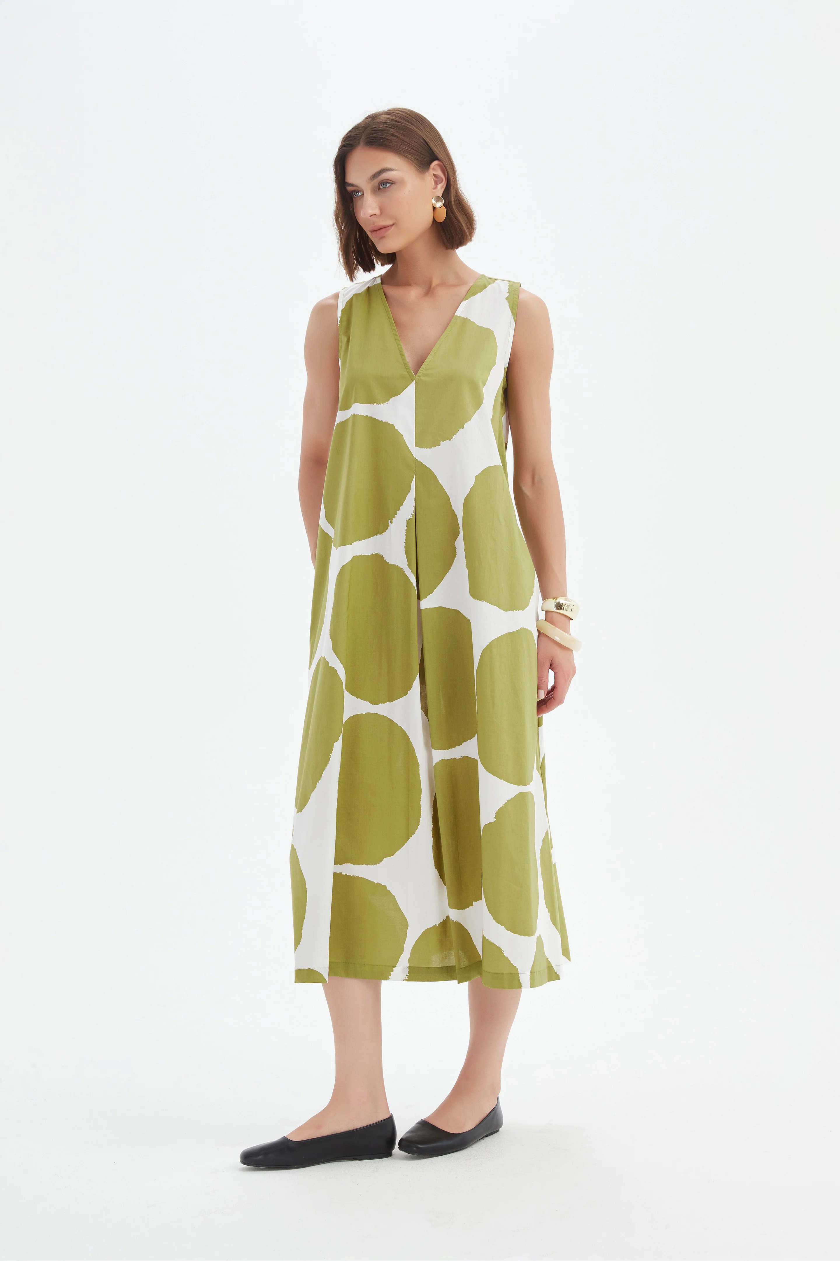 INVERTED PLEAT POPLIN DRESS - Image 4