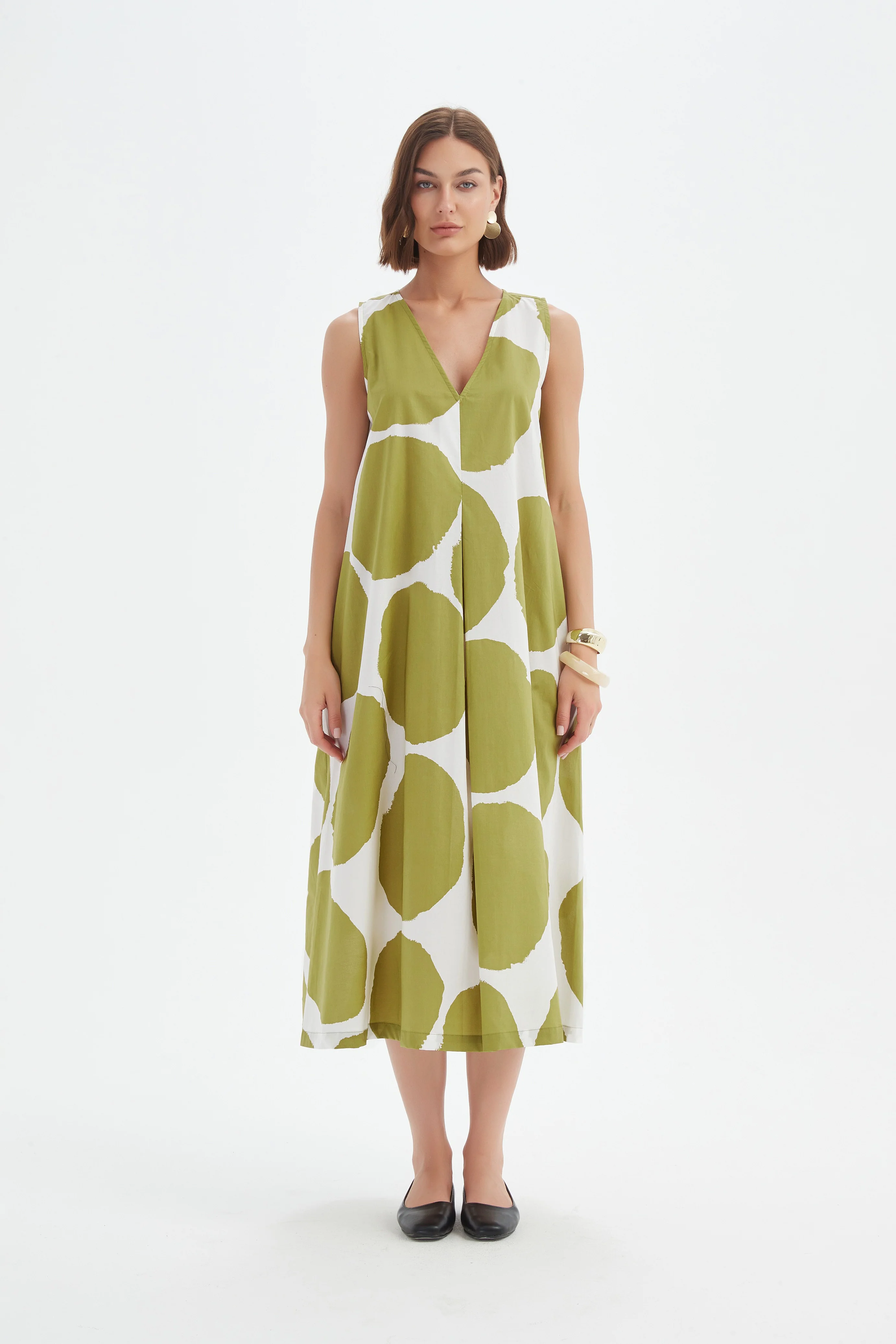 INVERTED PLEAT POPLIN DRESS - Image 5