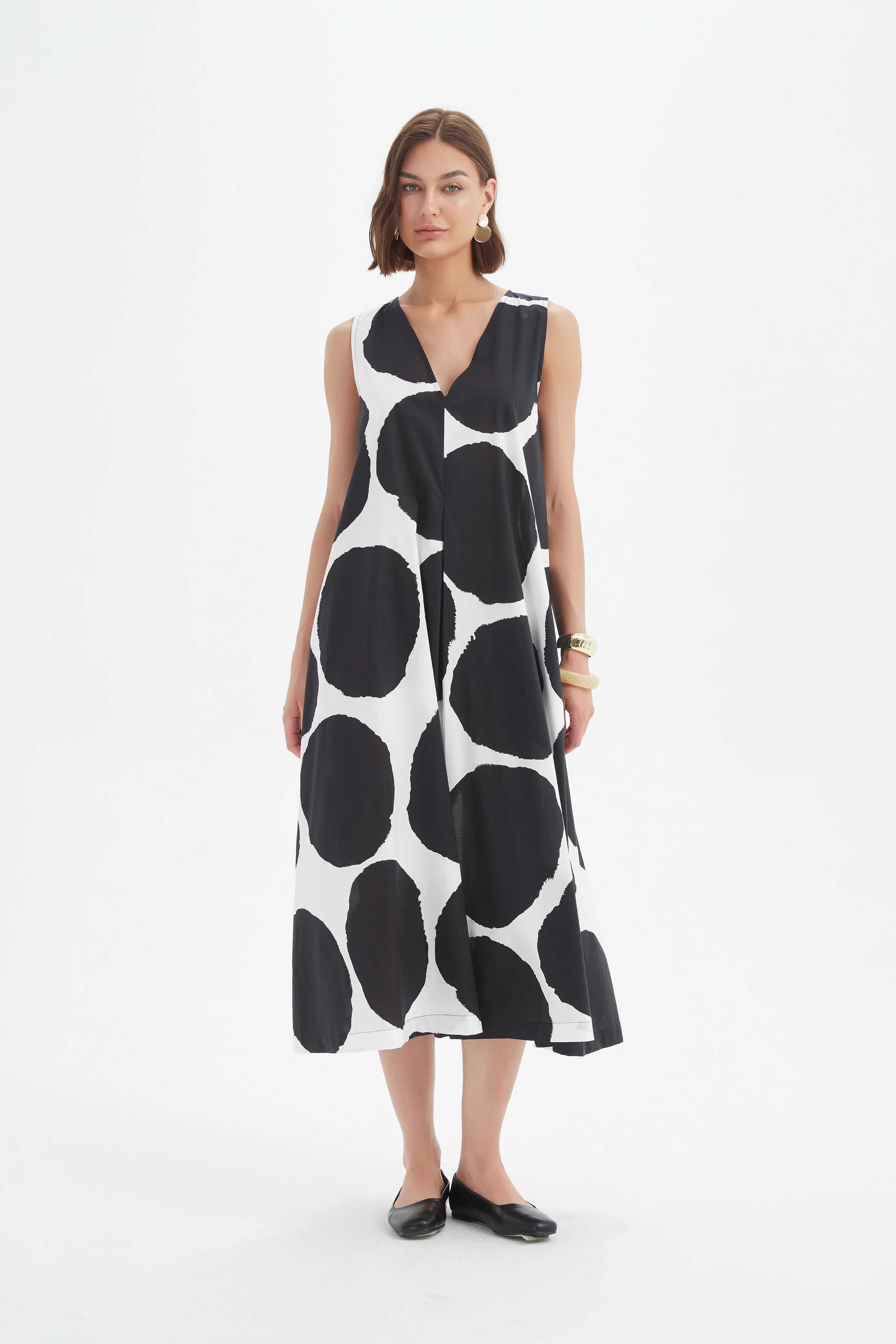 INVERTED PLEAT POPLIN DRESS - Image 8
