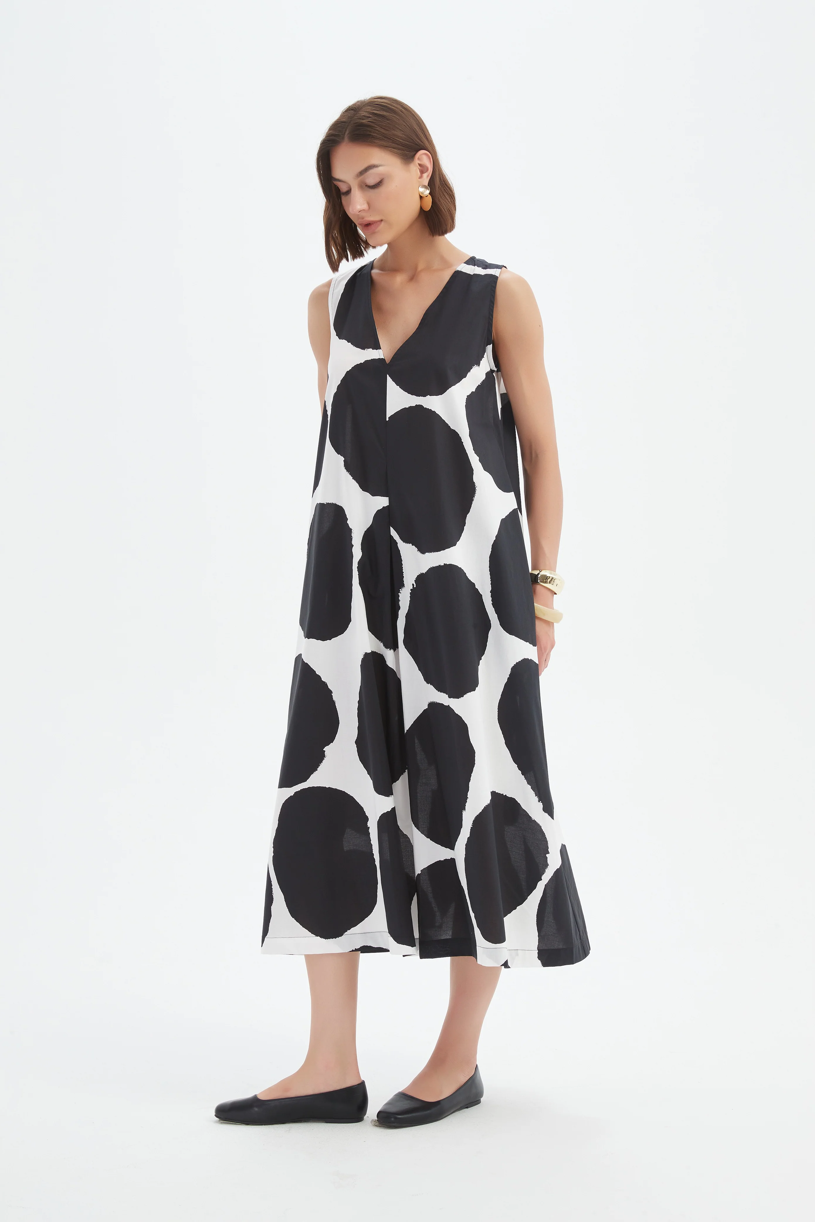 INVERTED PLEAT POPLIN DRESS - Image 9