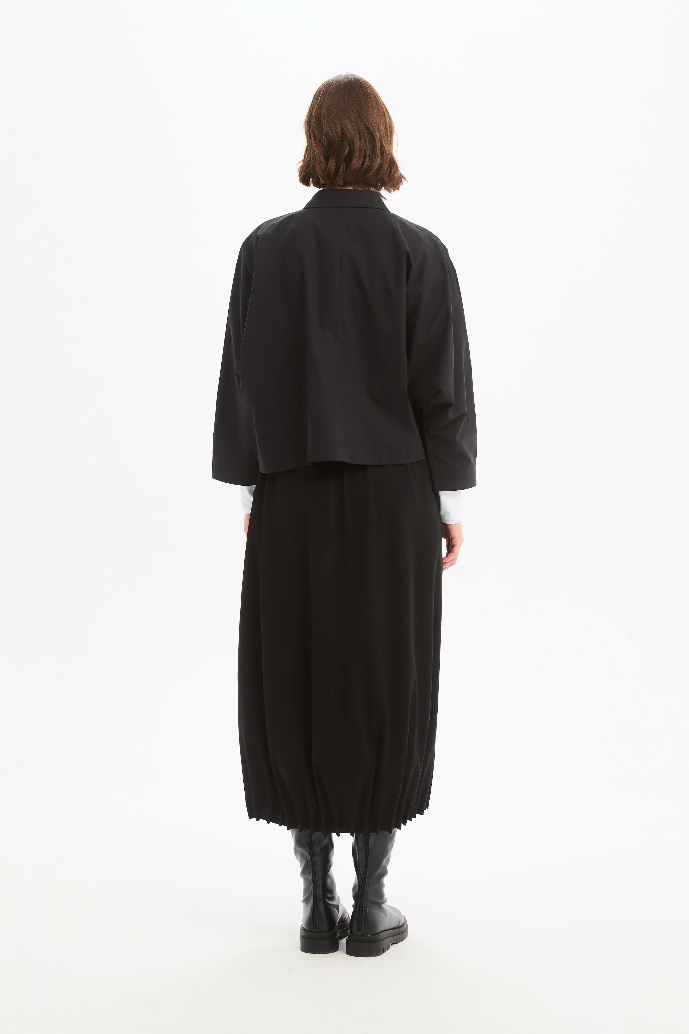 JERSEY PIN TUCK HEM SKIRT - Image 5
