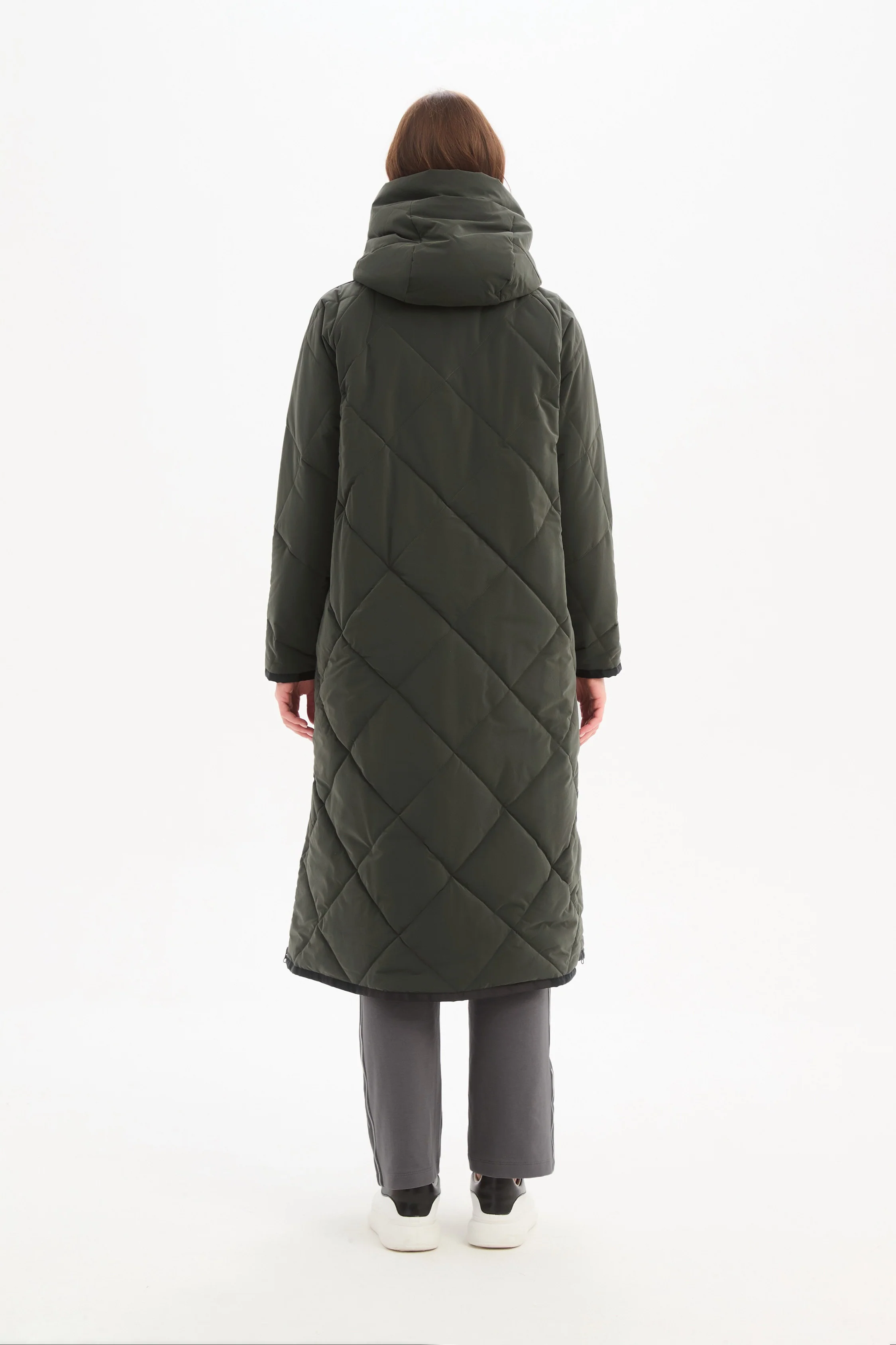 LONGLINE ZIP HEM WINTER COAT - Image 15