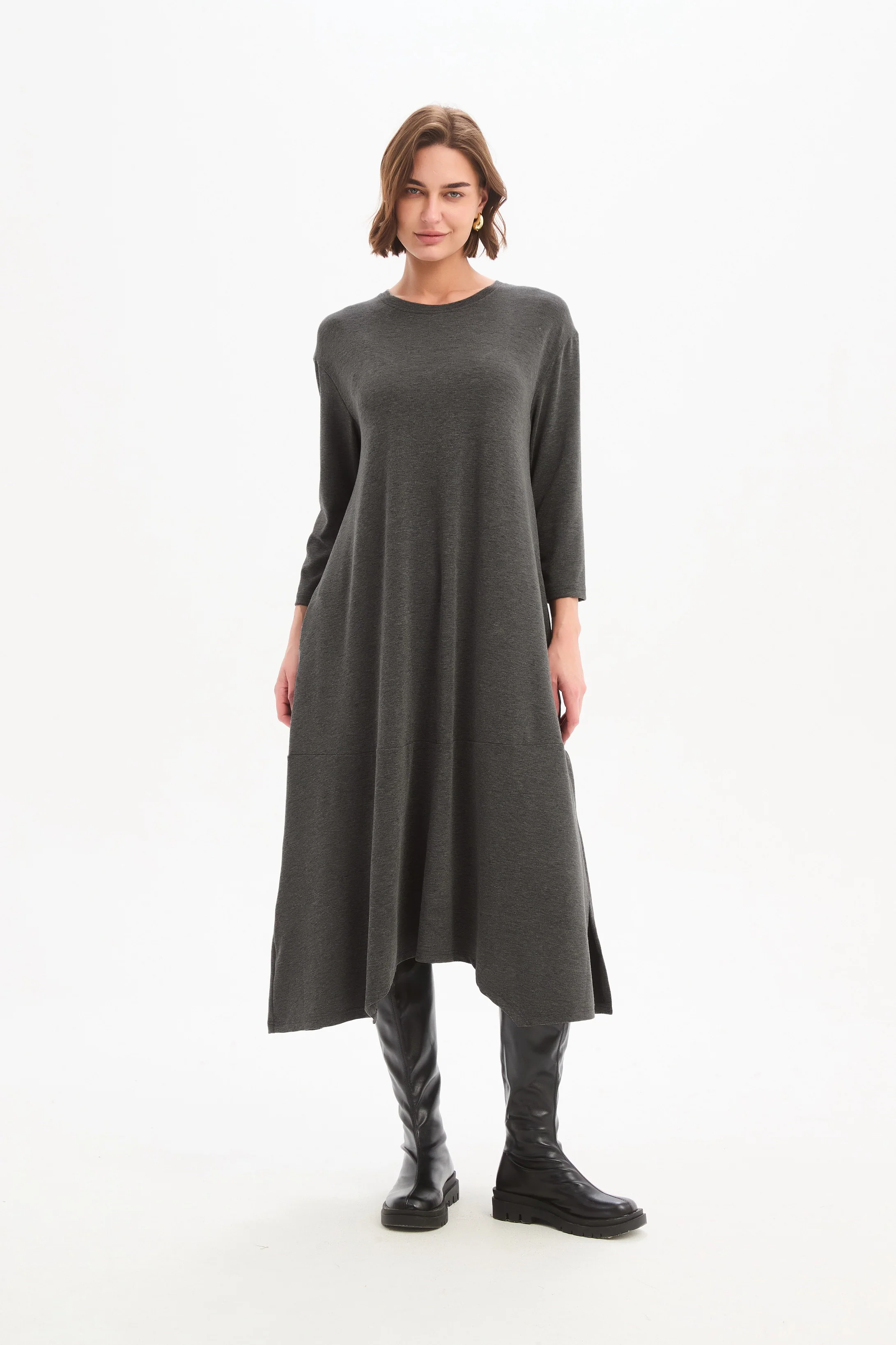 OVERLAY PANEL KNIT DRESS - Image 11
