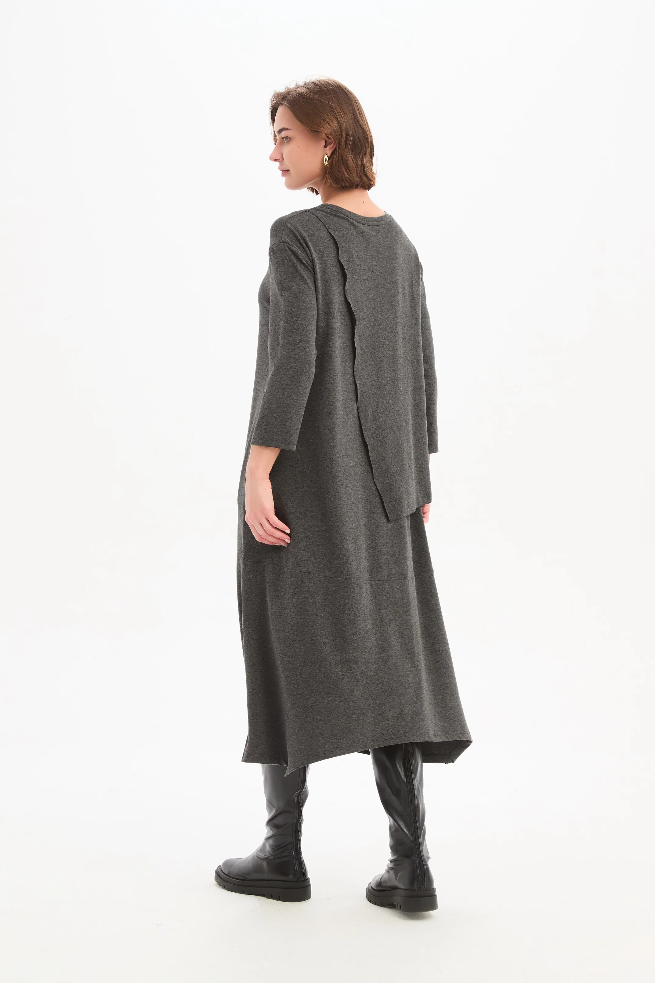 OVERLAY PANEL KNIT DRESS - Image 12