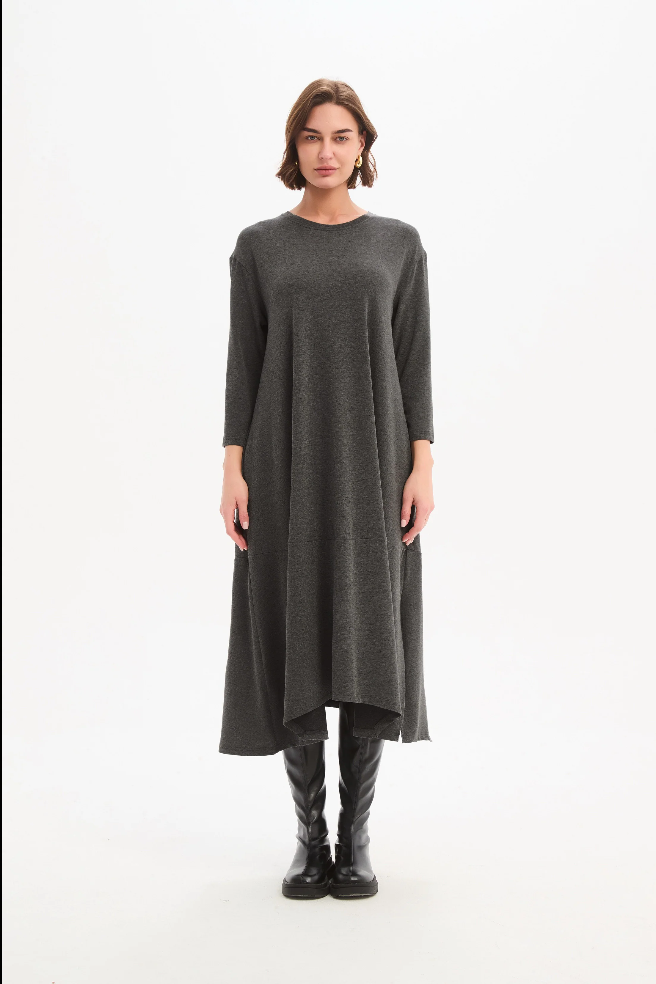 OVERLAY PANEL KNIT DRESS - Image 14